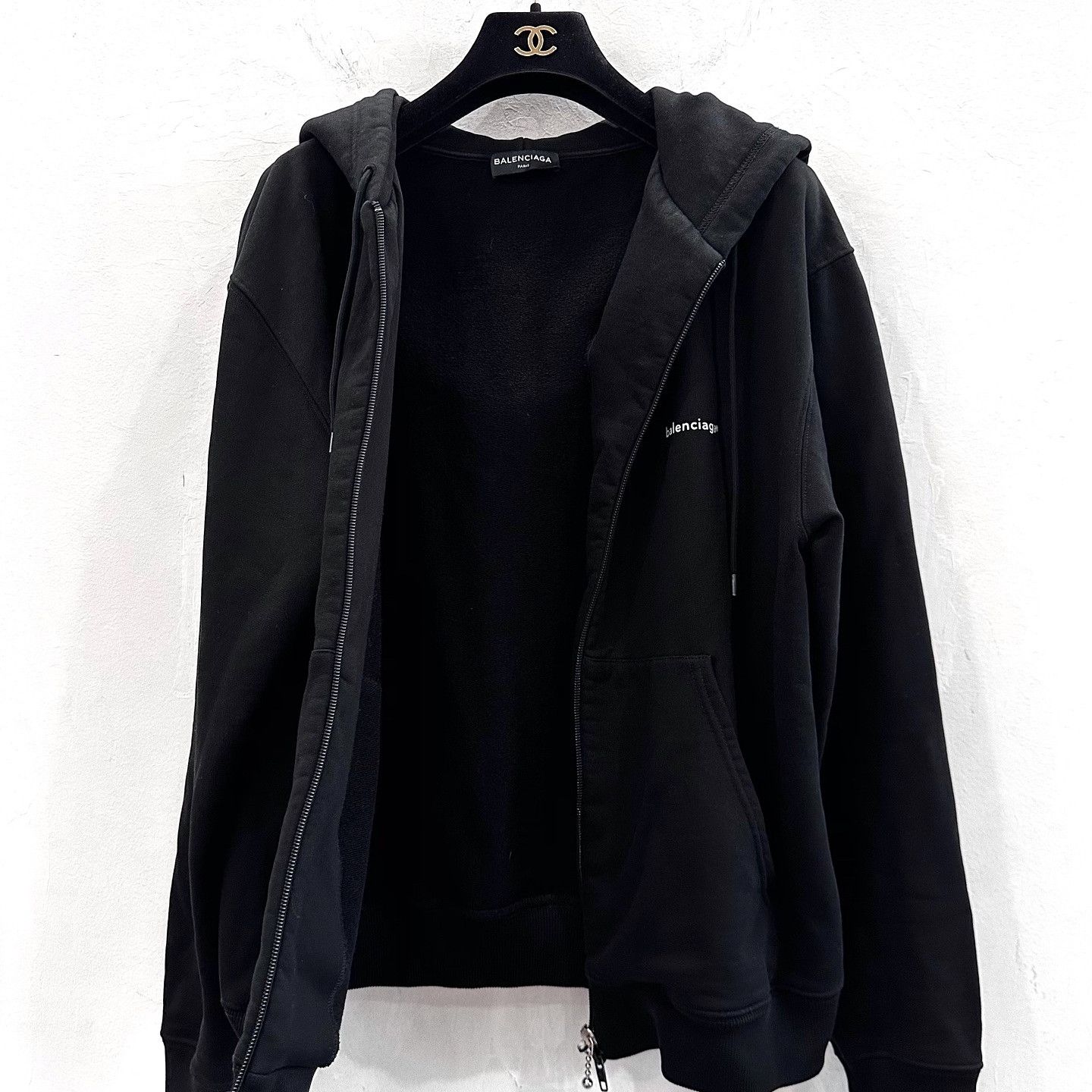 Balenciaga Balenciaga Logo Zip-up Hoodie Size M Size US M / EU 48-50 / 2 - 9 Thumbnail