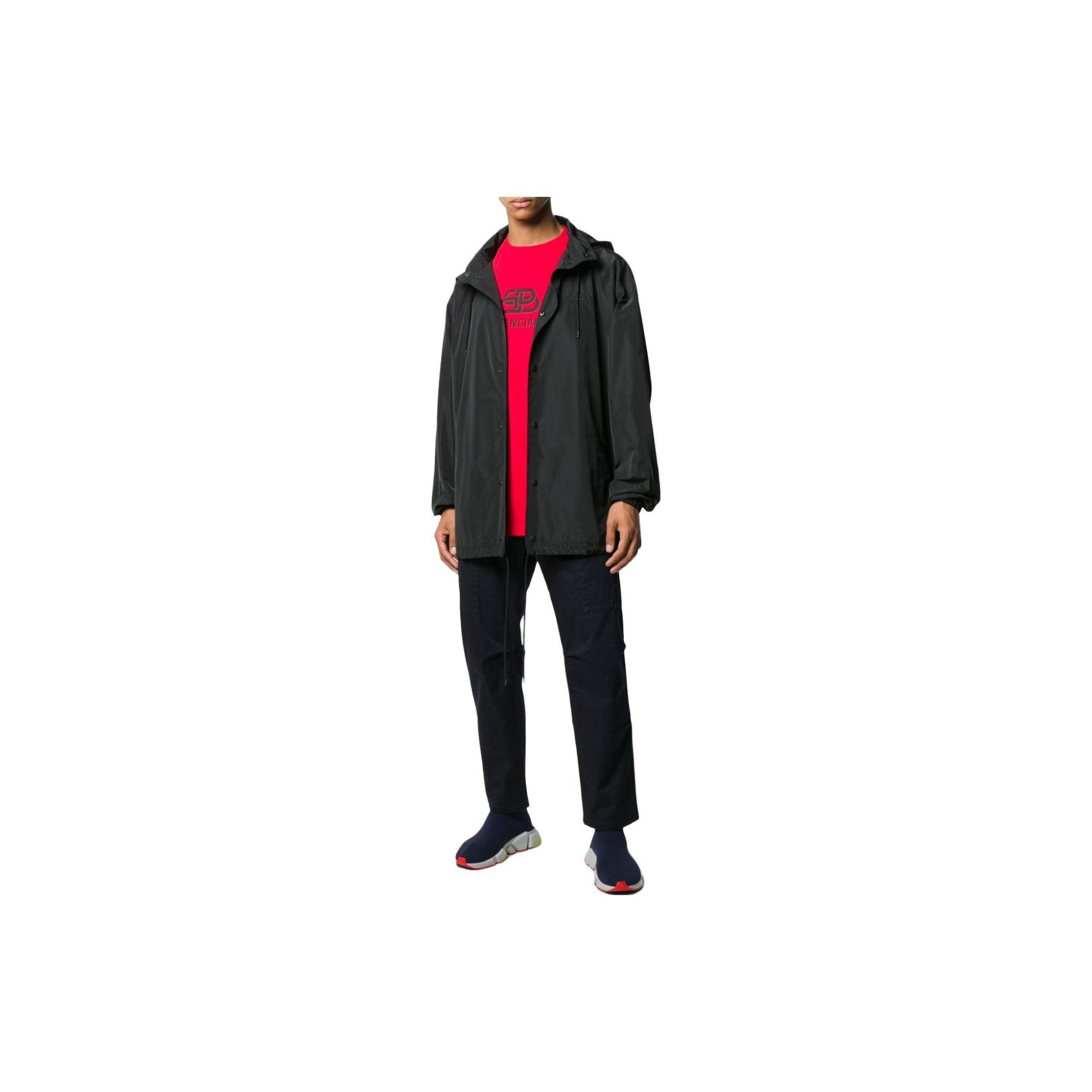 Balenciaga Balenciaga Logo Hooded Jacket Size 44 Size US S / EU 44-46 / 1 - 7 Thumbnail