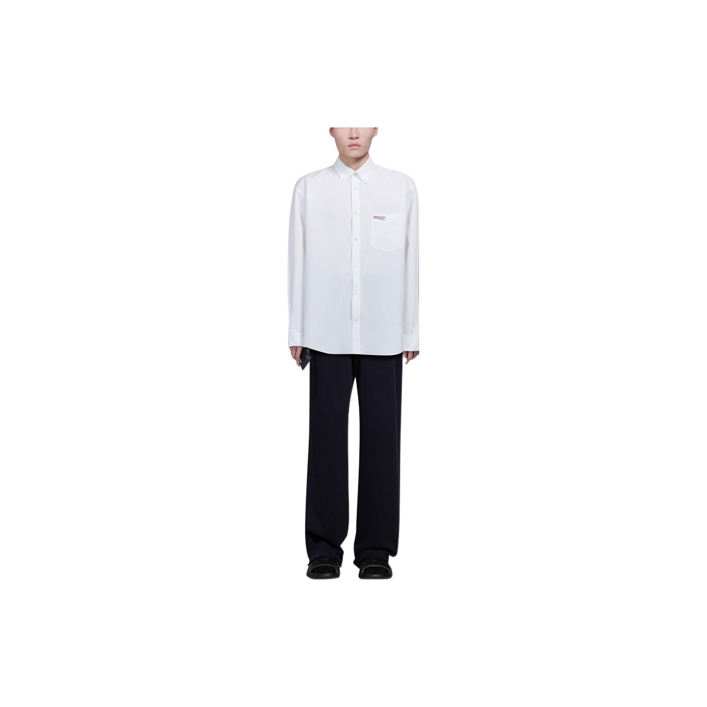 Balenciaga Balenciaga Logo Embroidered Cotton Shirt Size 38 Size US S / EU 44-46 / 1 - 7 Thumbnail