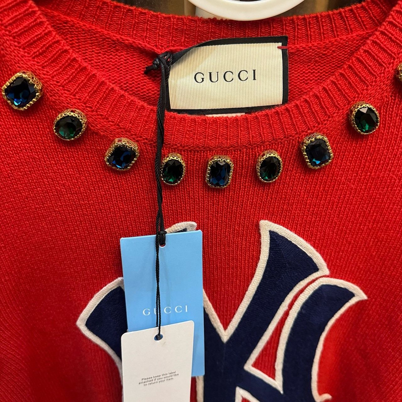 Gucci Gucci NY Yankees Embellished Sweater Size S Size S / US 4 / IT 40 - 4 Thumbnail