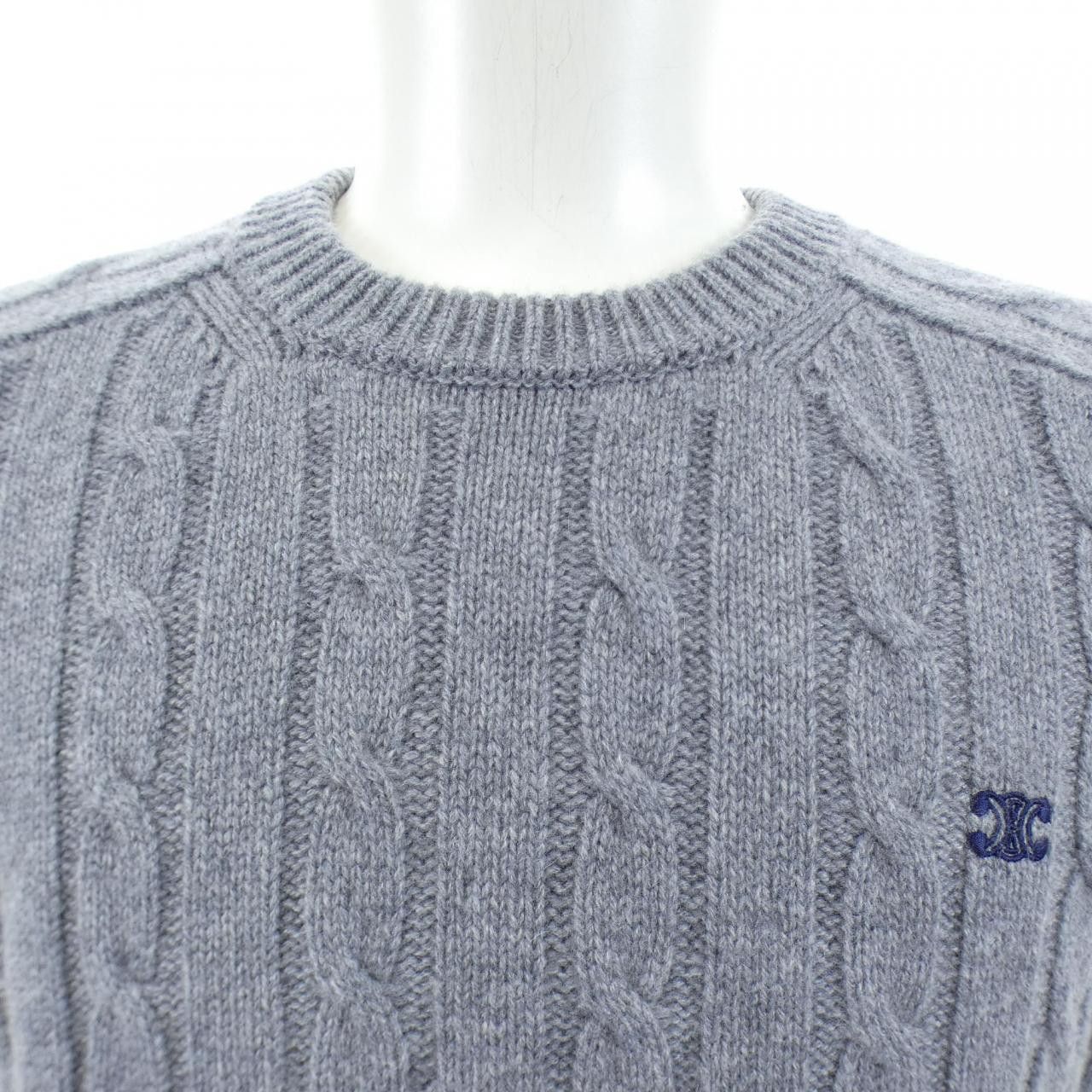 Celine Celine CELINE Triomphe Cashmere Sweater Textile Tops 2AD4G362W DUTY FREE for USA Size ONE SIZE - 5 Thumbnail