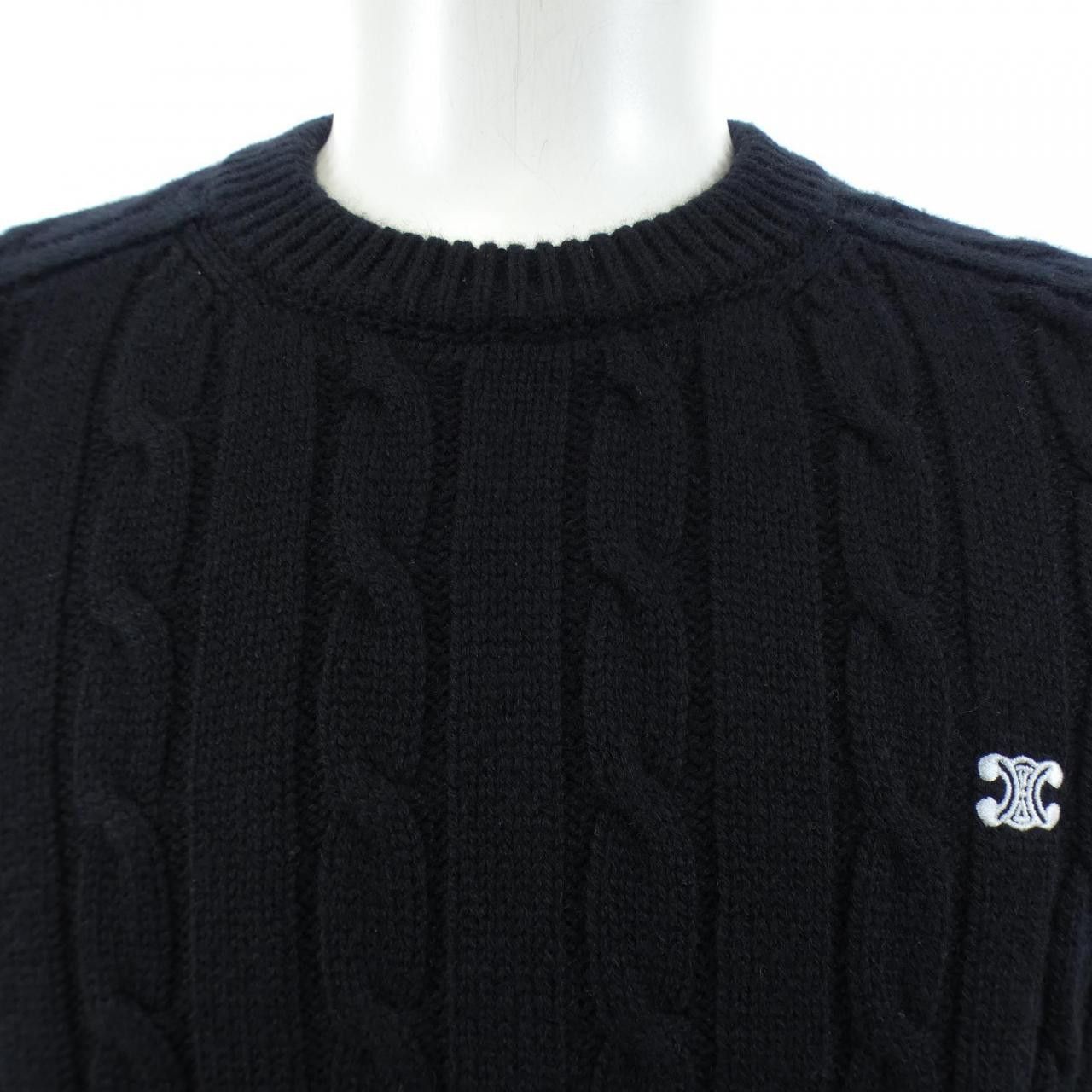 Celine Celine CELINE Triomphe Sweater Cashmere Knit Textile Tops 2AD4G362W DUTY FREE for USA Size ONE SIZE - 5 Thumbnail