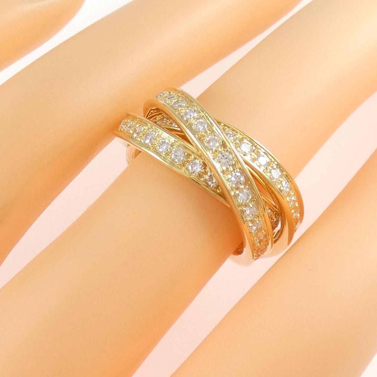 Cartier Cartier Cartier Three Bangles Au750 Diamond Ring Size 11 Precious Metal Ring CR47148000 DUTY FREE for USA Size ONE SIZE - 5 Thumbnail