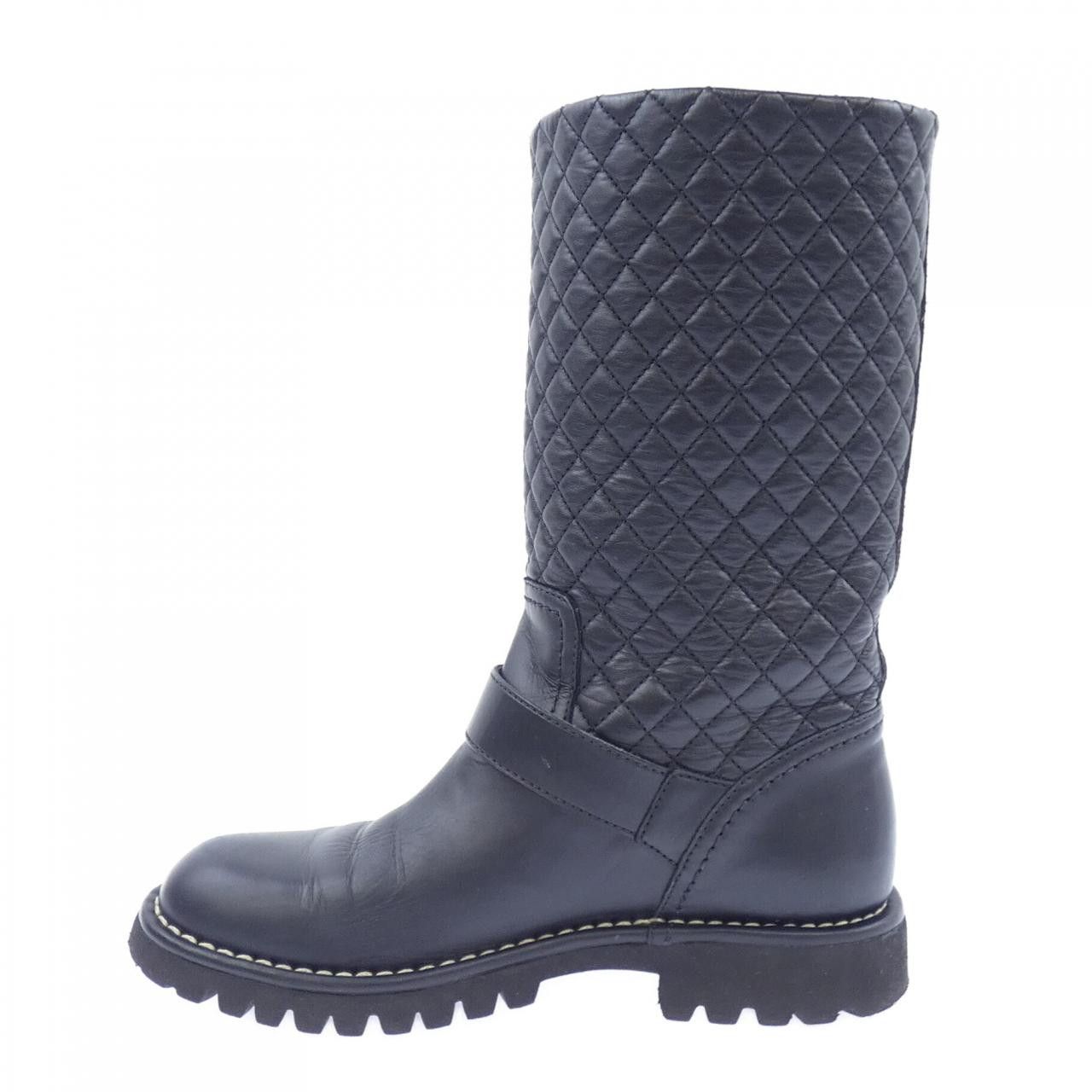 Chanel Chanel Chanel High Boots Supple Calf Boots Leather Shoes G28566Y07860 DUTY FREE for USA Size ONE SIZE - 2 Thumbnail