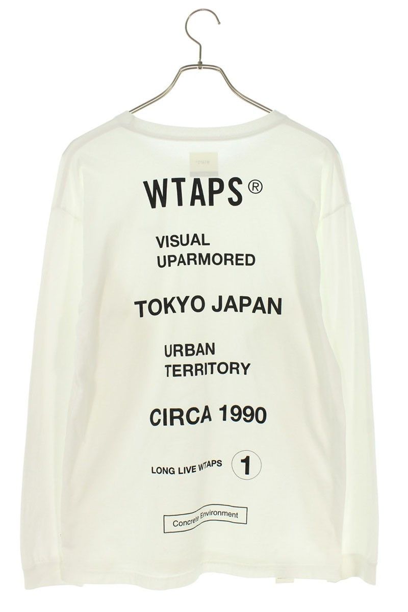 Wtaps WTAPS Logo Print Long Sleeve T-Shirt White Size M Size US M / EU 48-50 / 2 - 2 Thumbnail