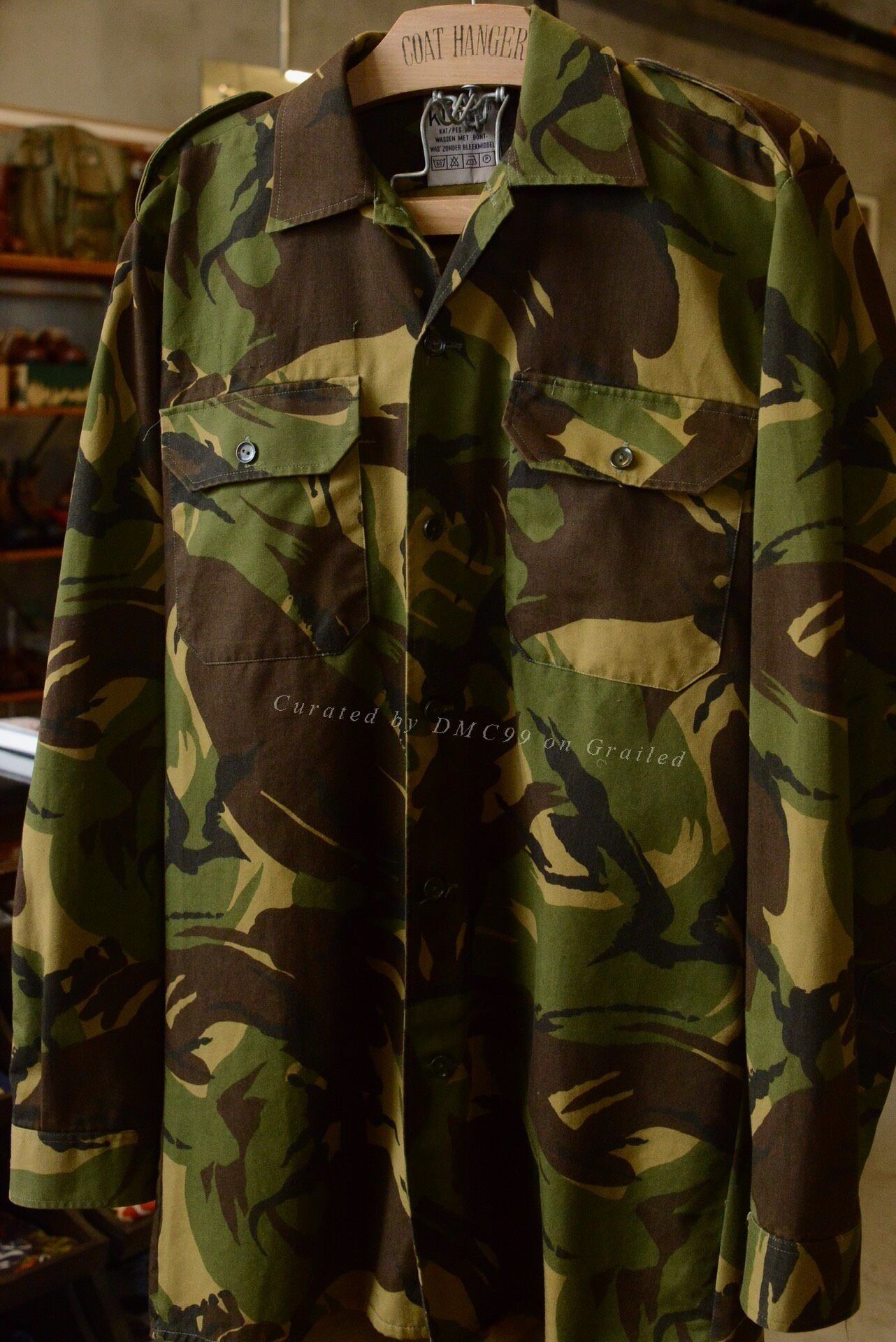 Vintage Vintage 1990s Dutch Military Camo Shirt Size US L / EU 52-54 / 3 - 3 Thumbnail