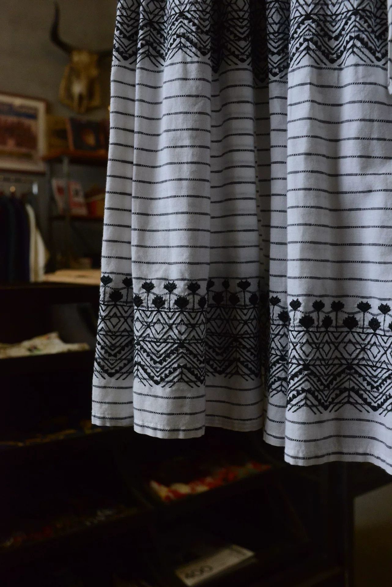 Kenzo Kenzo 1980s Embroidered Striped Skirt Size 36" / US 14 / IT 50 - 4 Thumbnail