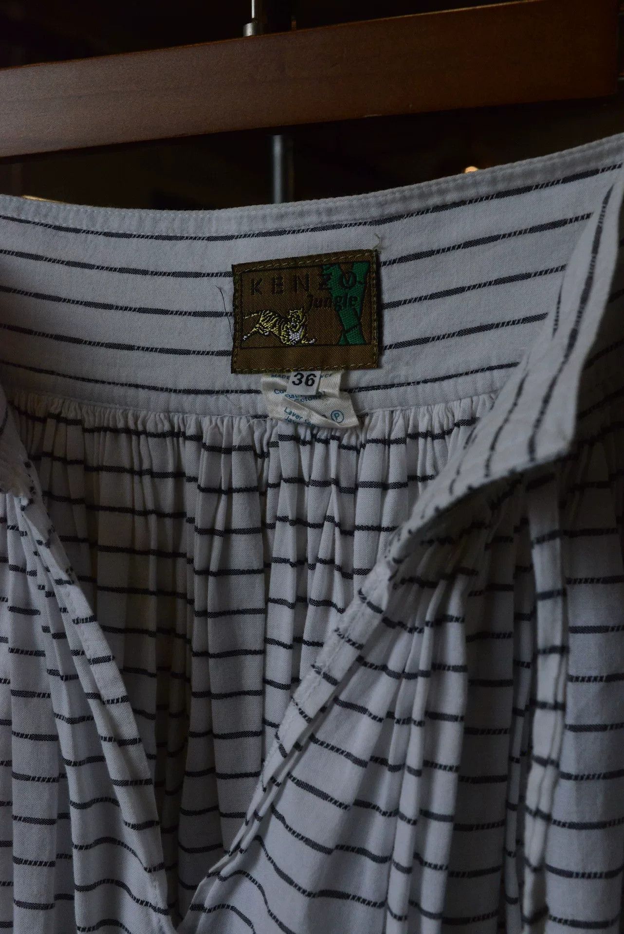 Kenzo Kenzo 1980s Embroidered Striped Skirt Size 36" / US 14 / IT 50 - 9 Thumbnail