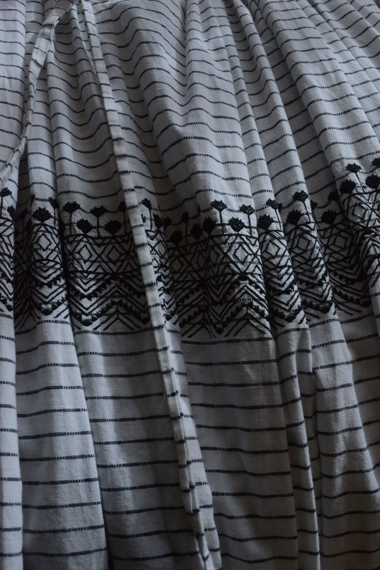Kenzo Kenzo 1980s Embroidered Striped Skirt Size 36" / US 14 / IT 50 - 8 Thumbnail