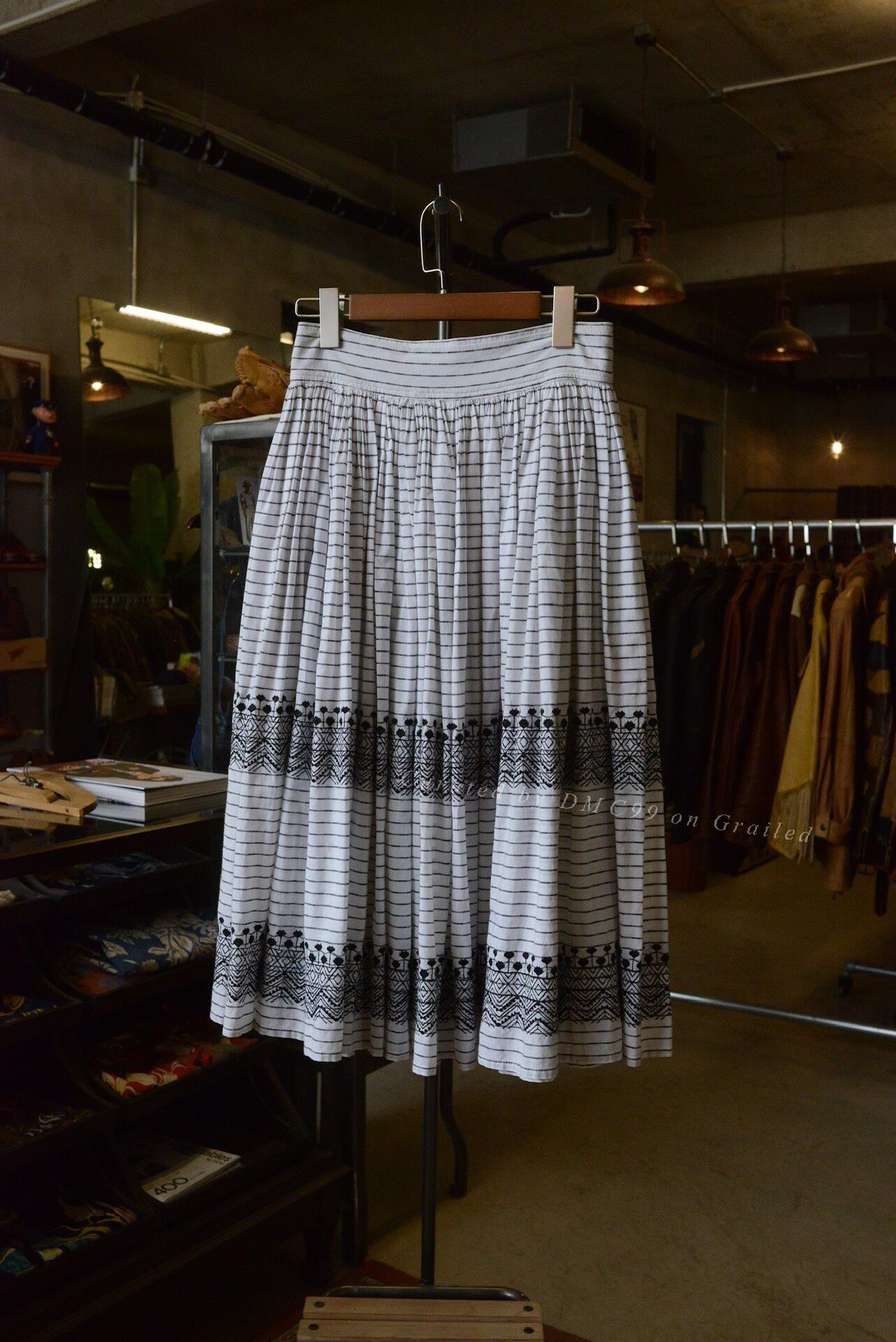 Kenzo Kenzo 1980s Embroidered Striped Skirt Size 36" / US 14 / IT 50 - 7 Thumbnail