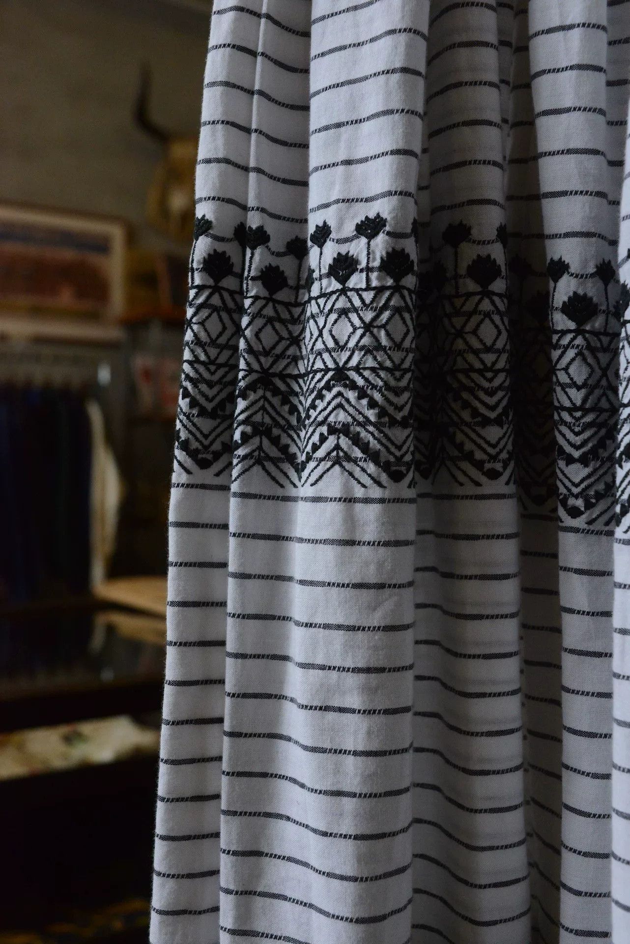 Kenzo Kenzo 1980s Embroidered Striped Skirt Size 36" / US 14 / IT 50 - 5 Thumbnail