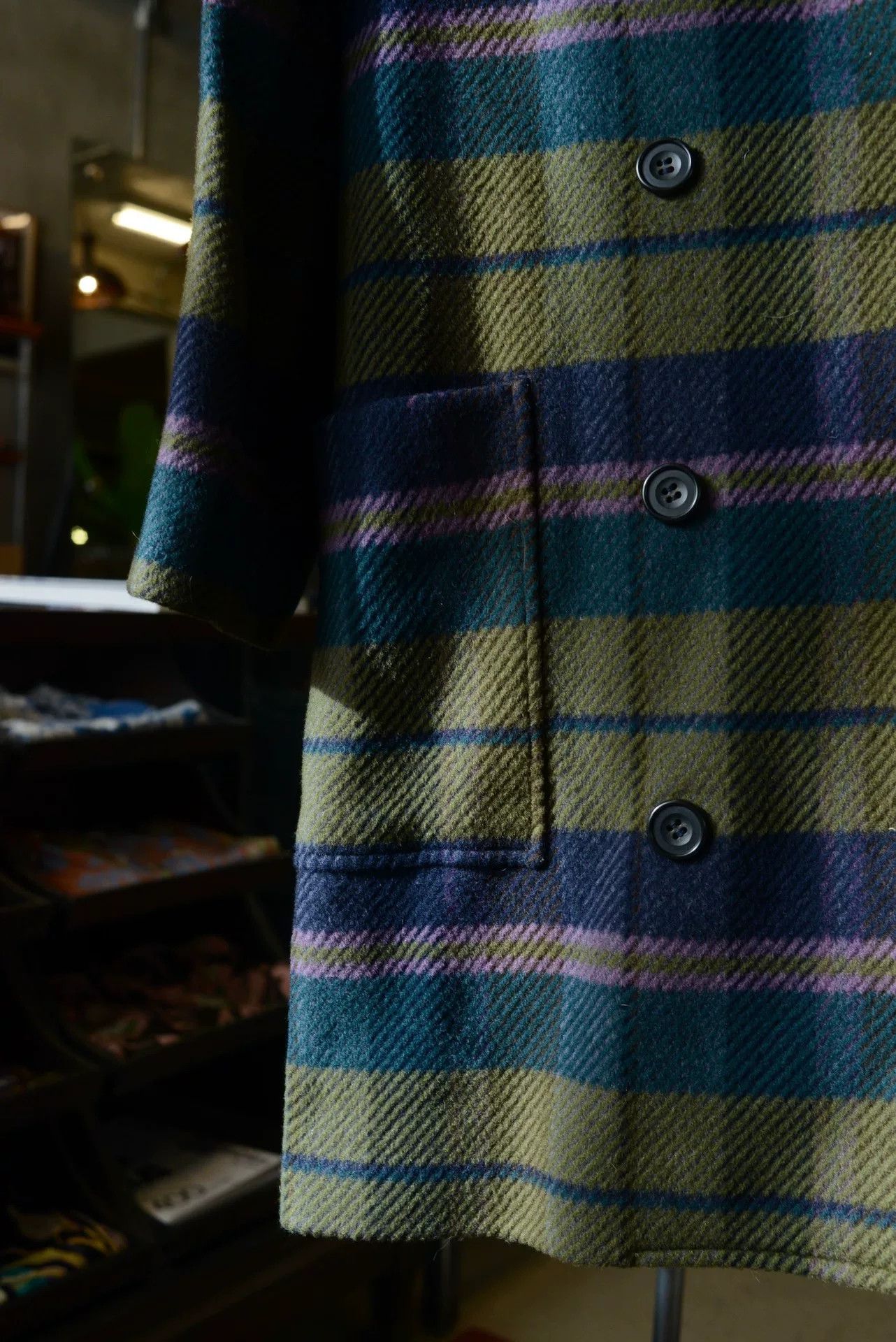 DAKS DAKS Plaid Double-Breasted Wool Coat Size US M / EU 48-50 / 2 - 4 Thumbnail