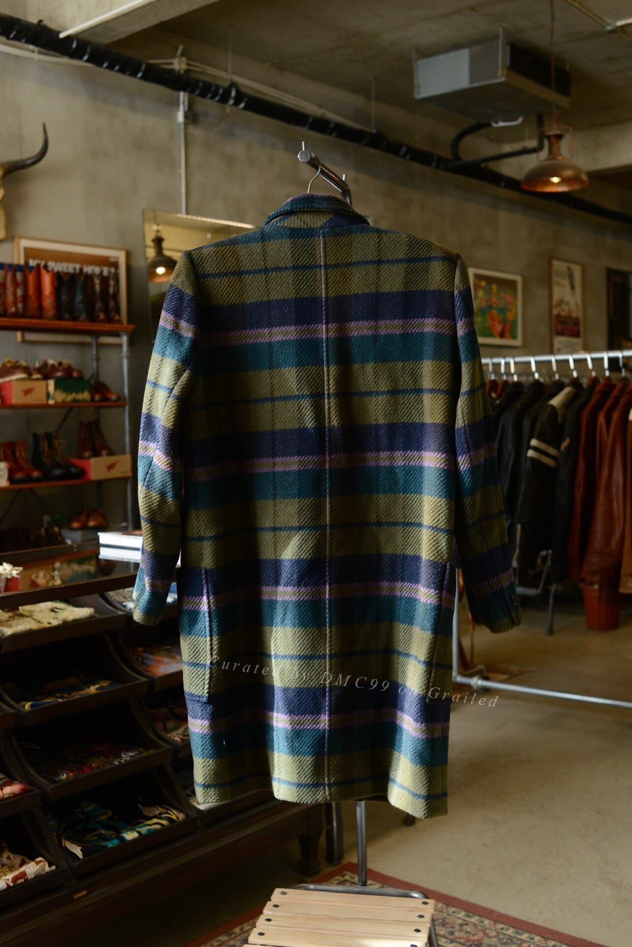 DAKS DAKS Plaid Double-Breasted Wool Coat Size US M / EU 48-50 / 2 - 6 Thumbnail