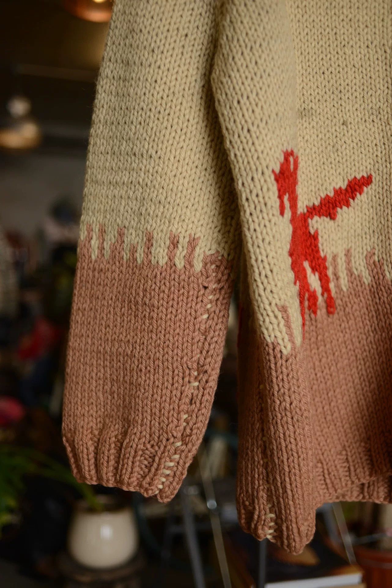 Vintage Vintage 1950s Cowichan Hunting Dog Sweater Size US M / EU 48-50 / 2 - 4 Thumbnail