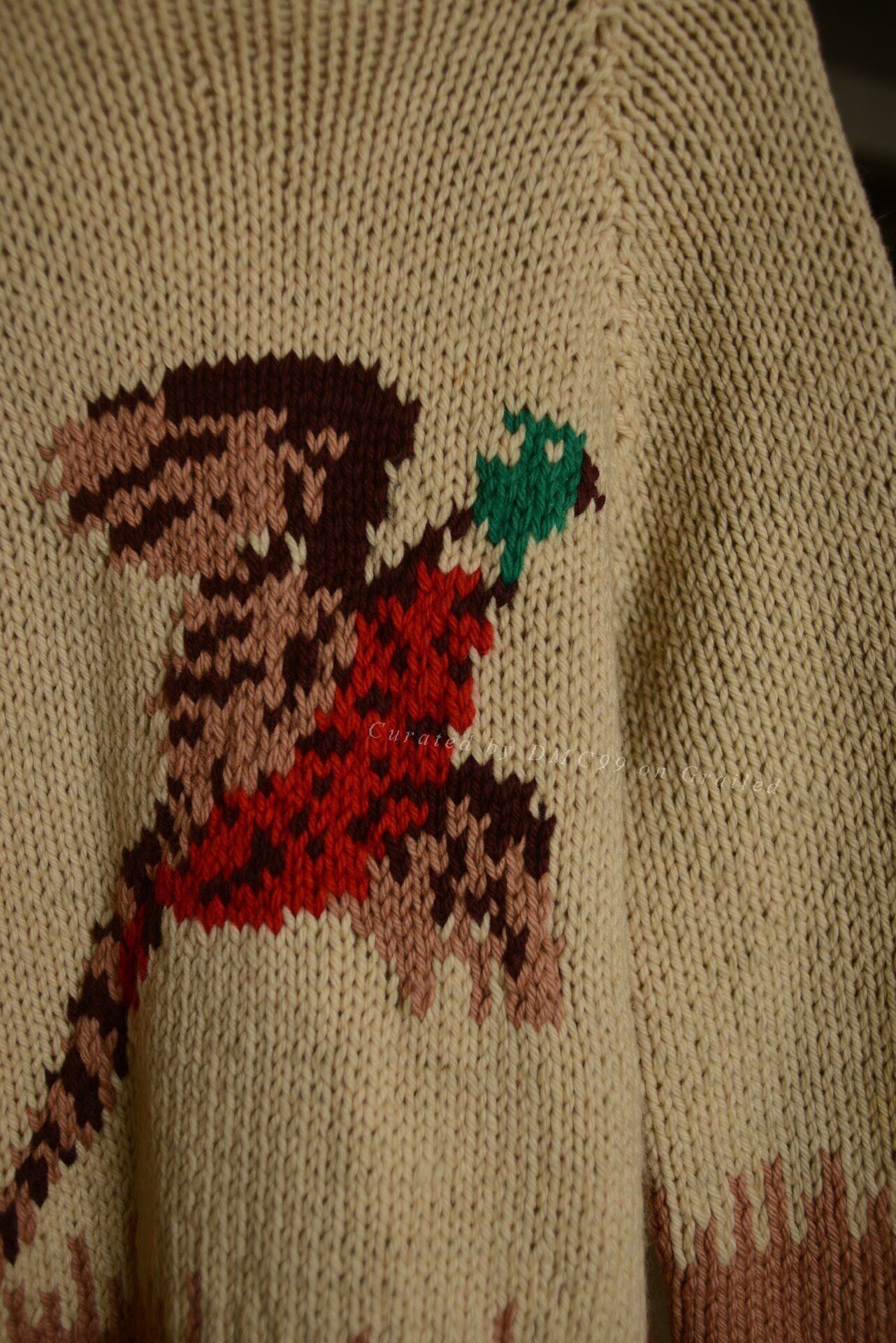 Vintage Vintage 1950s Cowichan Hunting Dog Sweater Size US M / EU 48-50 / 2 - 7 Thumbnail