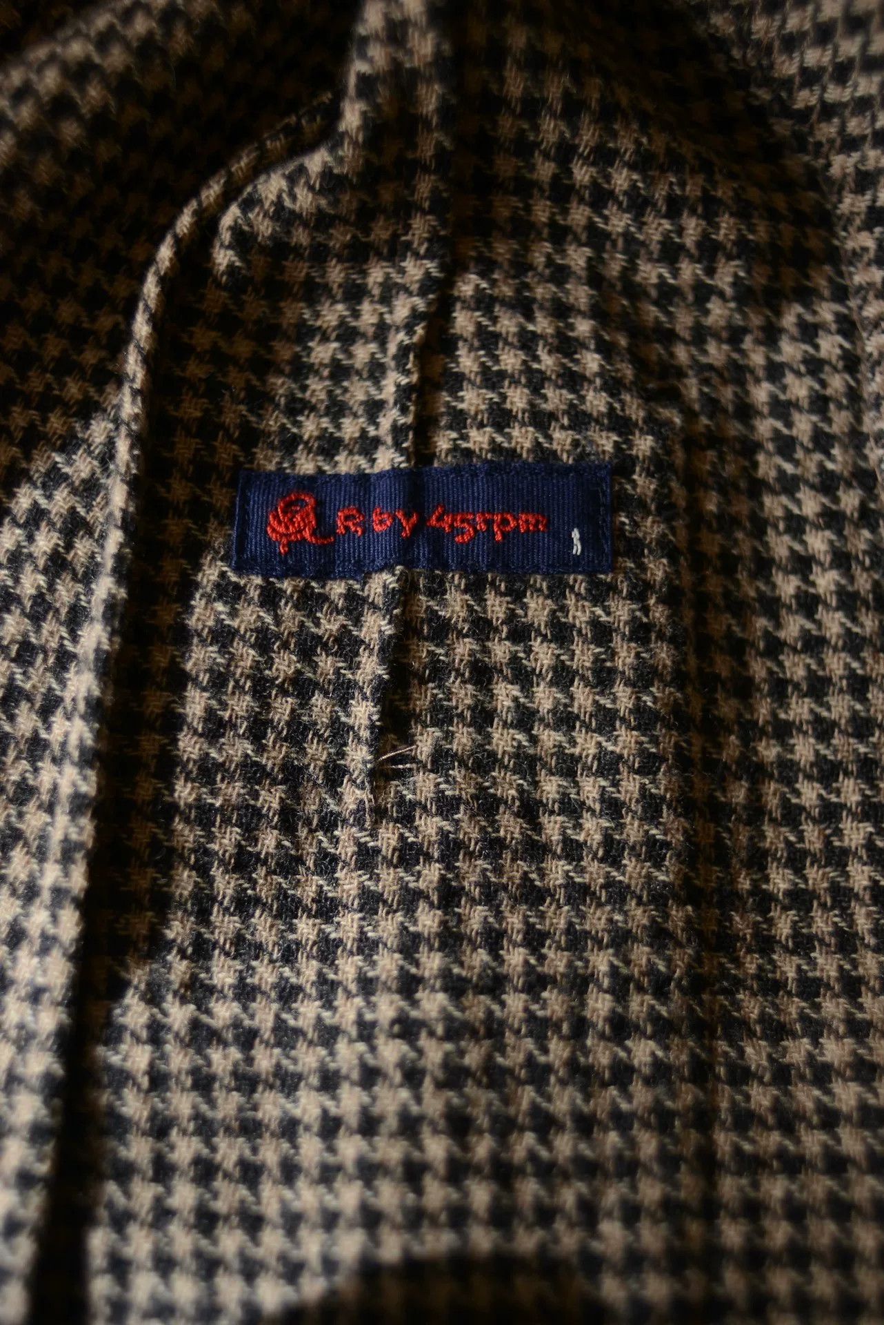 Vintage Fringe Trim Houndstooth Wool Blazer Size US S / EU 44-46 / 1 - 8 Thumbnail