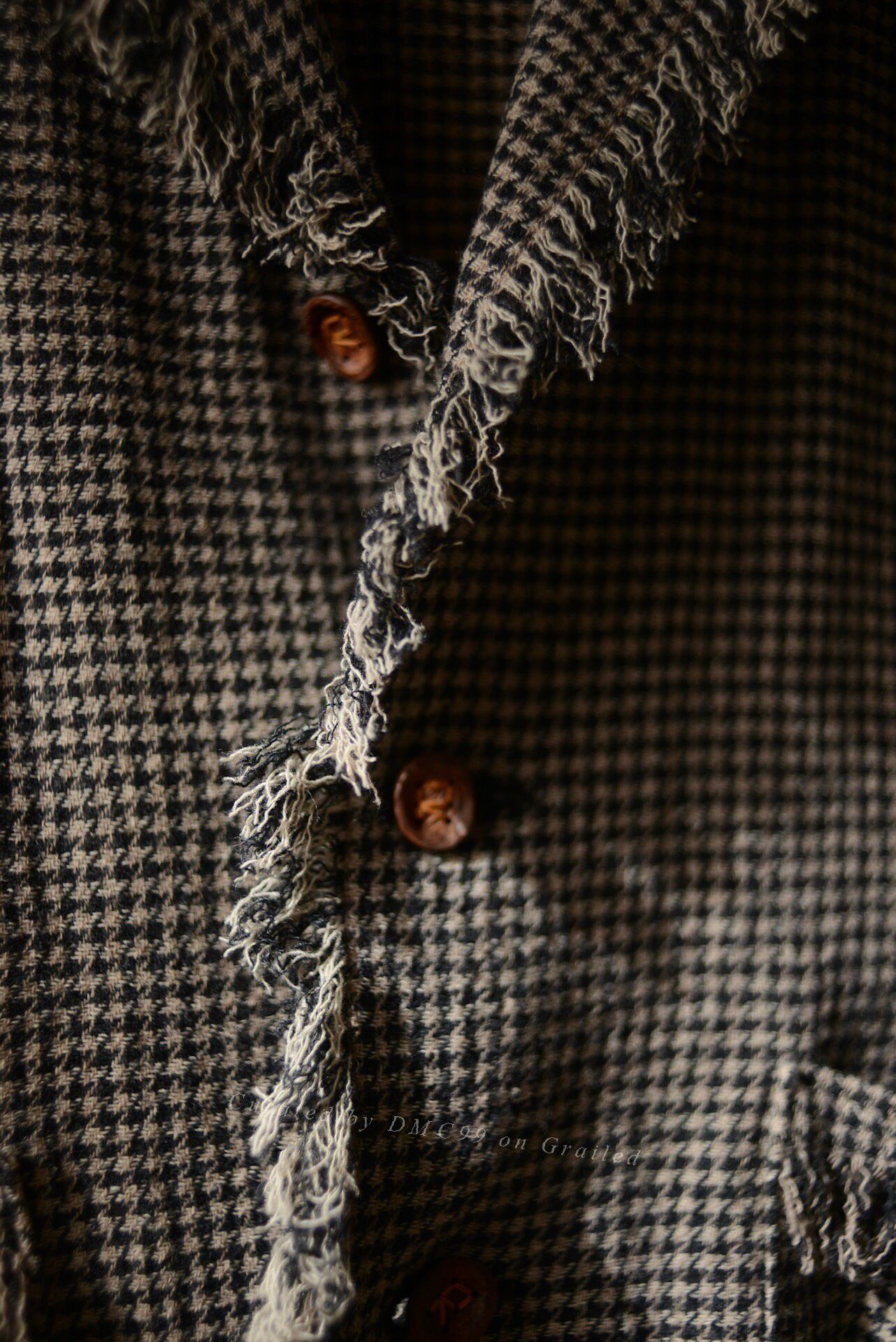 Vintage Fringe Trim Houndstooth Wool Blazer Size US S / EU 44-46 / 1 - 5 Thumbnail