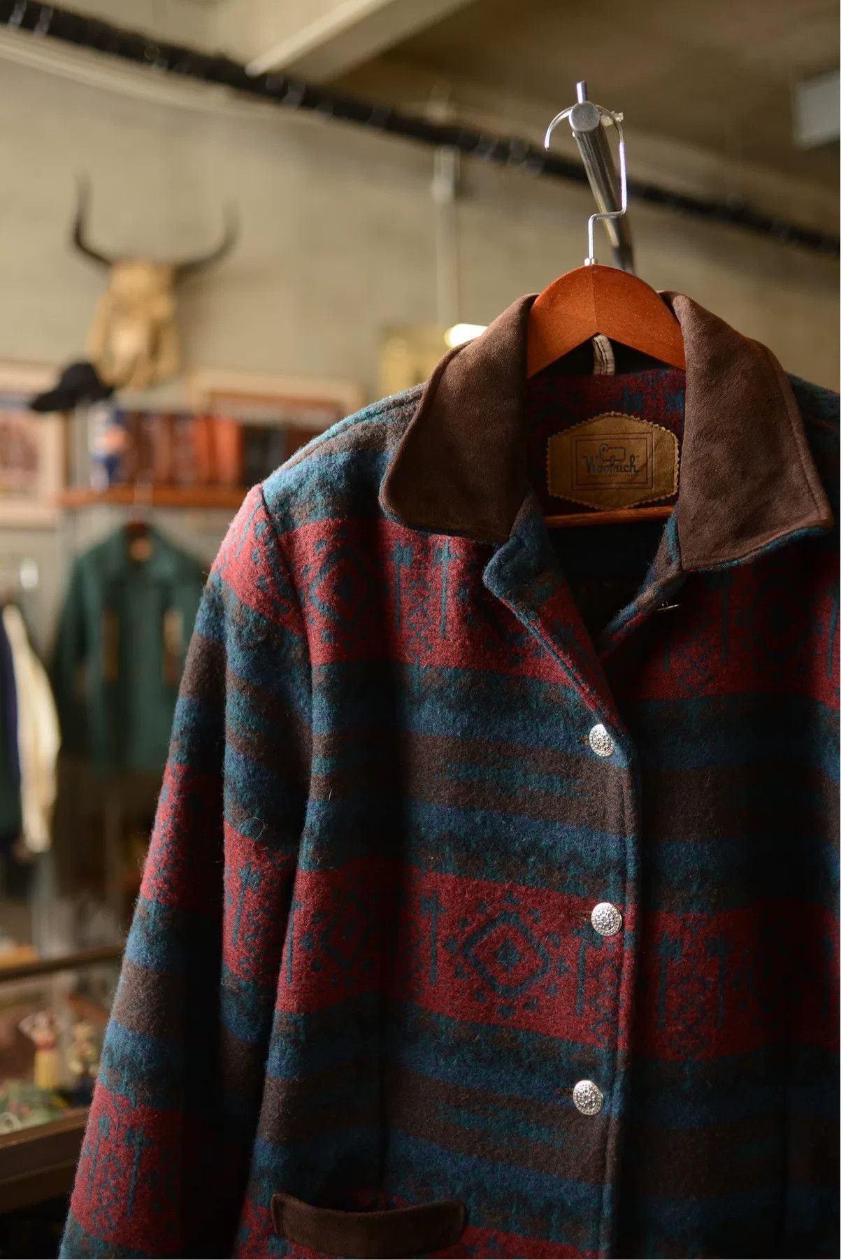Woolrich Woolen Mills Woolrich 1980s Totem Wool Coat Size US M / EU 48-50 / 2 - 2 Thumbnail