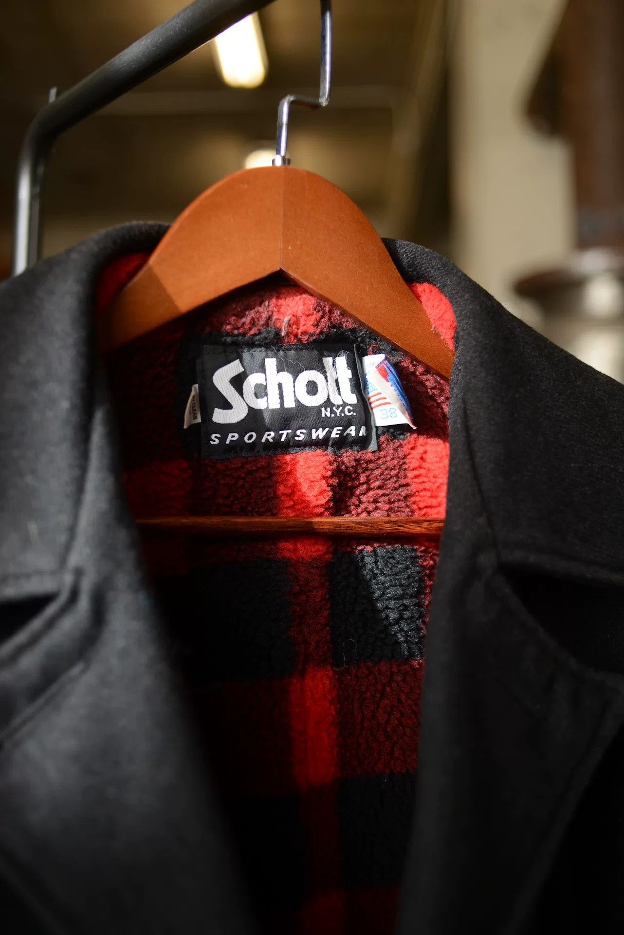 Schott Schott 740N USA Double-Breasted Coat Size US M / EU 48-50 / 2 - 3 Thumbnail
