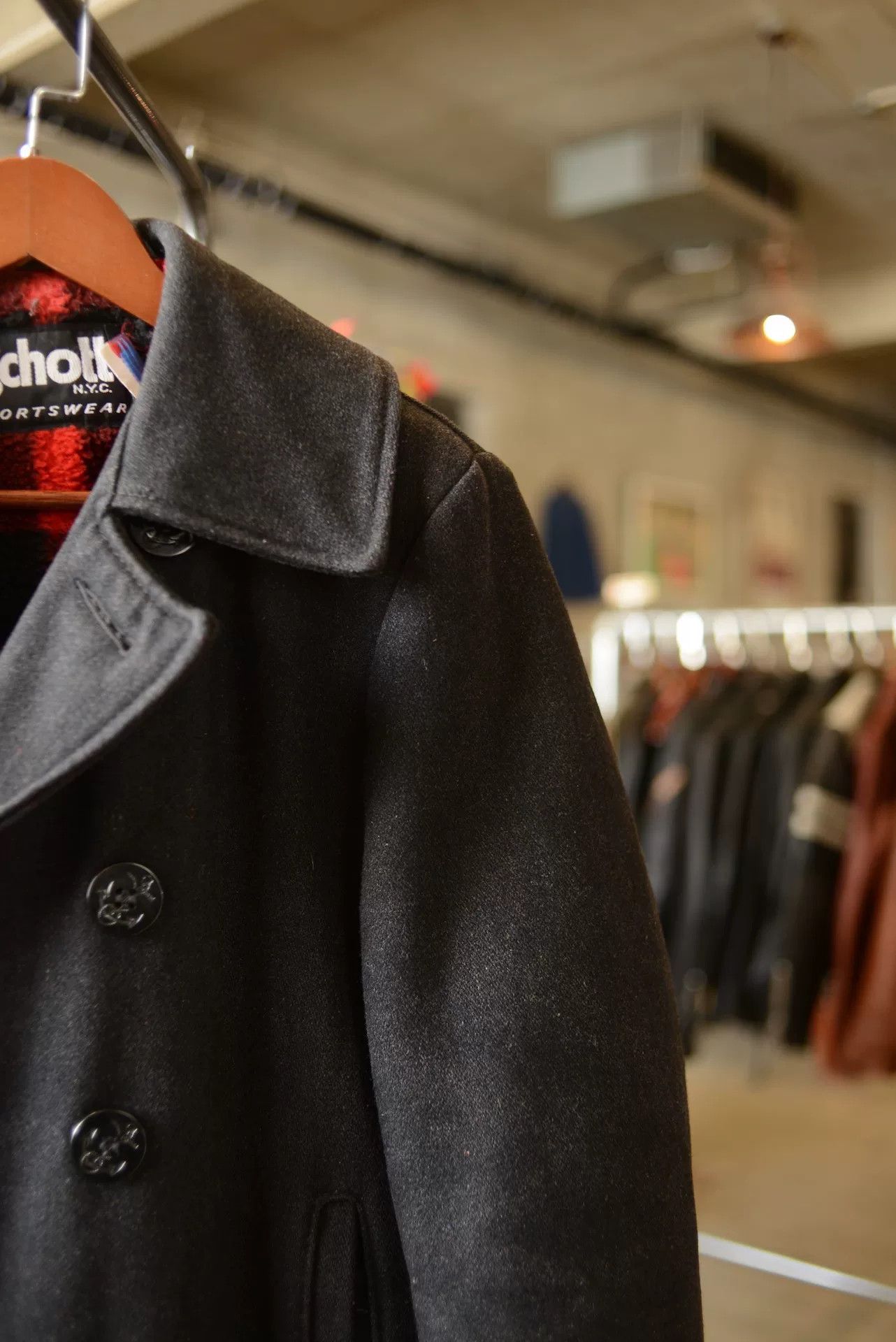 Schott Schott 740N USA Double-Breasted Coat Size US M / EU 48-50 / 2 - 2 Thumbnail