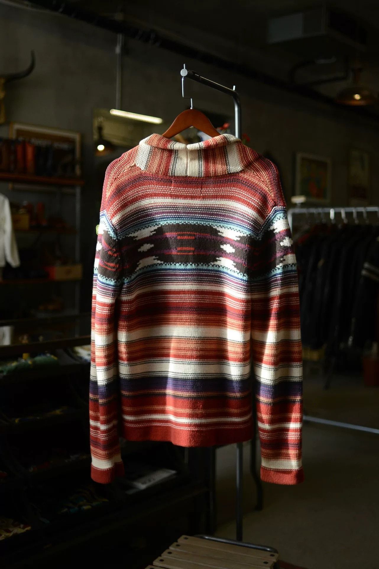 Vintage Indian Motorcycle Navajo Totem Knit Cardigan Size US L / EU 52-54 / 3 - 7 Thumbnail