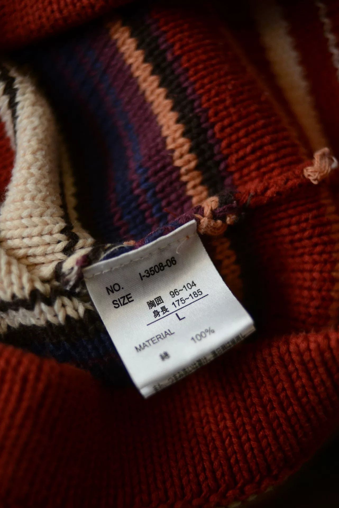 Vintage Indian Motorcycle Navajo Totem Knit Cardigan Size US L / EU 52-54 / 3 - 4 Thumbnail