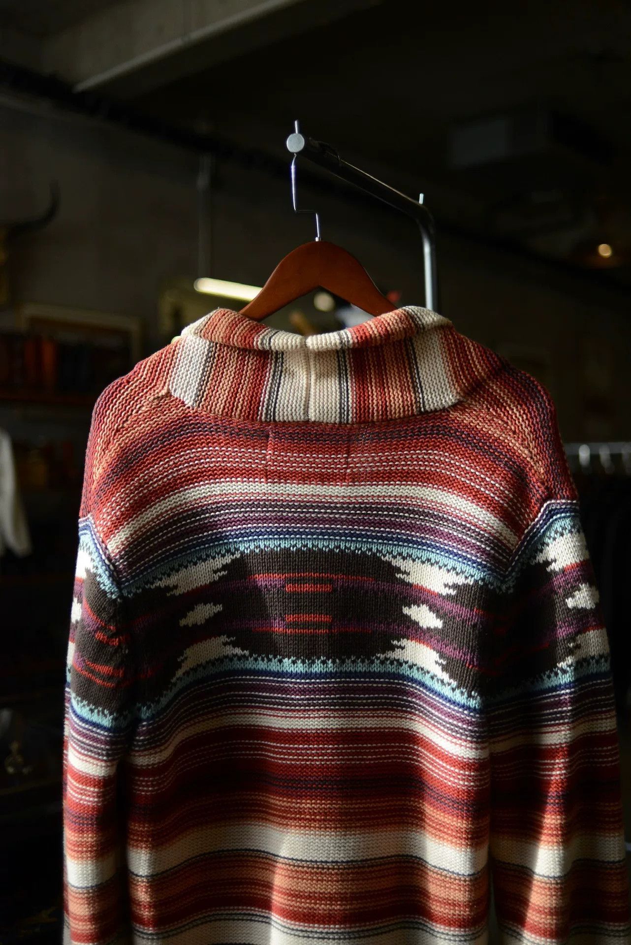 Vintage Indian Motorcycle Navajo Totem Knit Cardigan Size US L / EU 52-54 / 3 - 8 Thumbnail