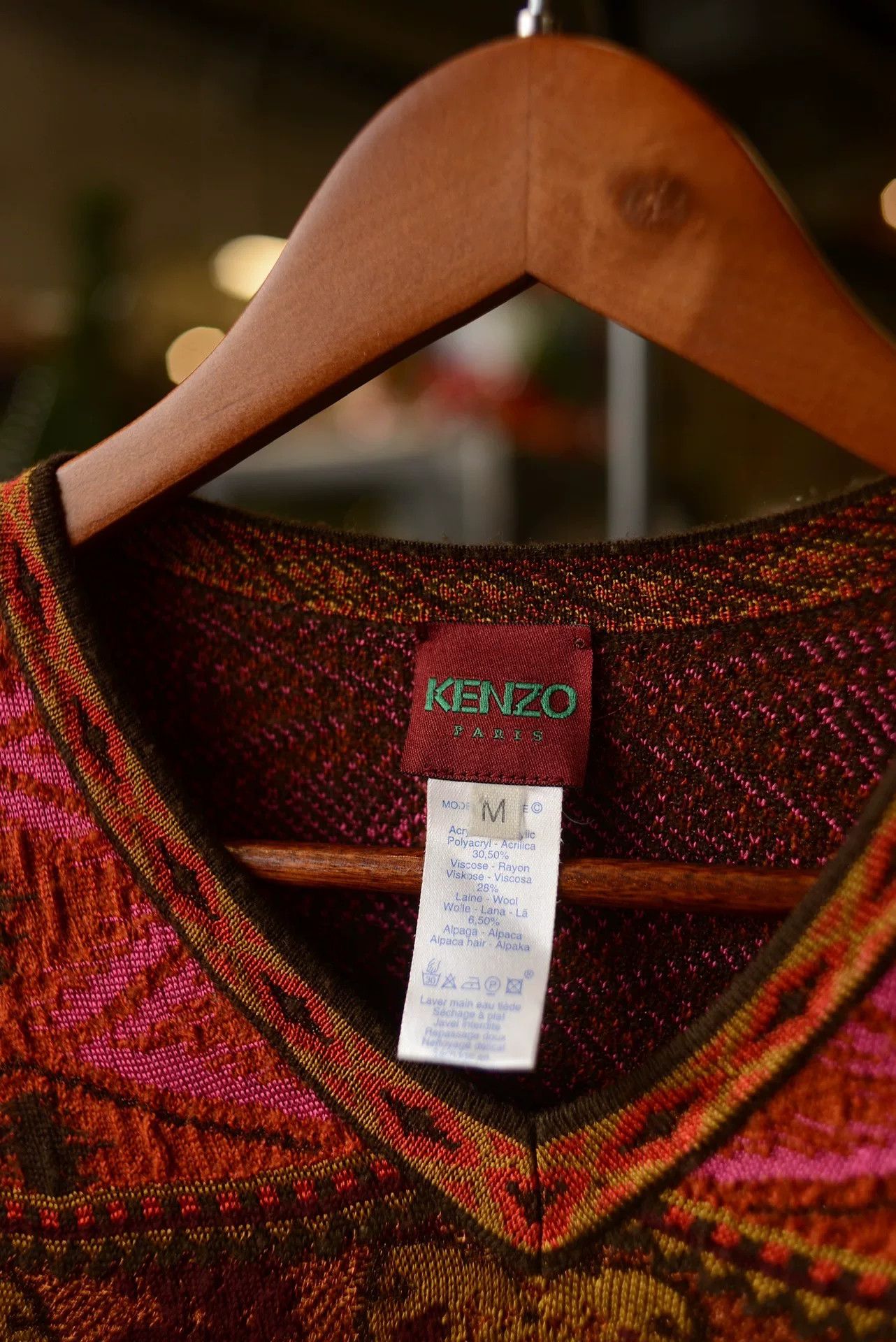 Kenzo Kenzo V-neck Knit Floral Top Size M / US 6-8 / IT 42-44 - 4 Thumbnail