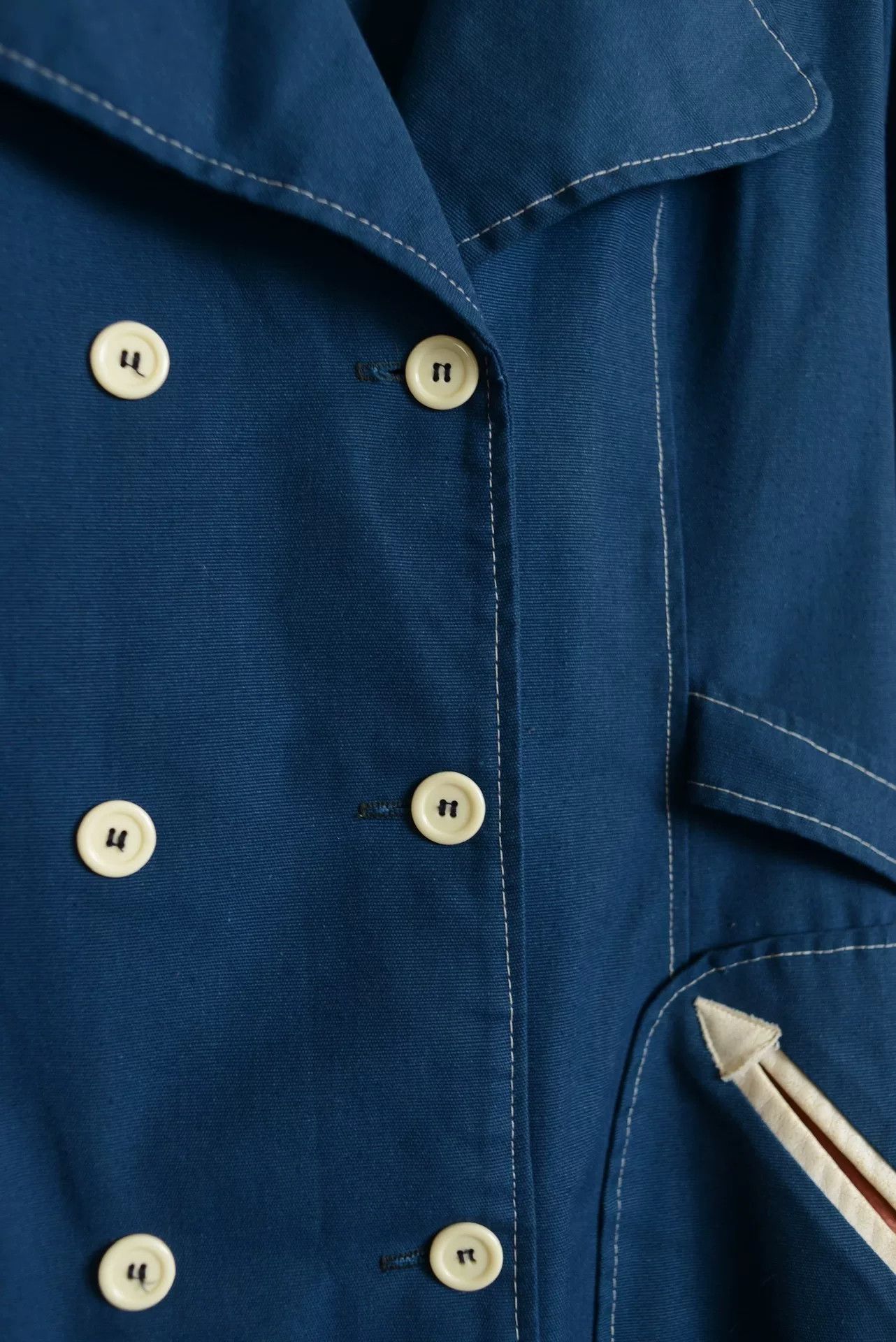 Sears 60s Lake Blue Double-Breasted Jacket Size US M / EU 48-50 / 2 - 4 Thumbnail