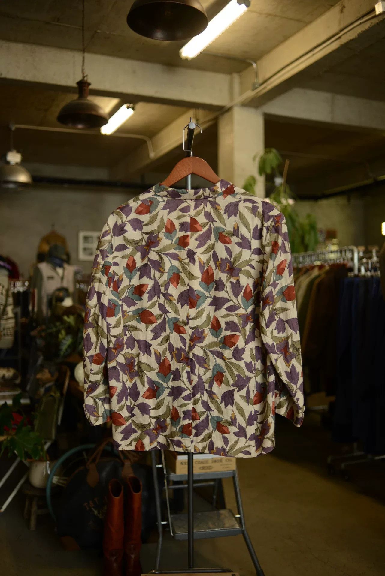 DAKS DAKS 80s British Floral Linen Blazer Size US M / EU 48-50 / 2 - 7 Thumbnail