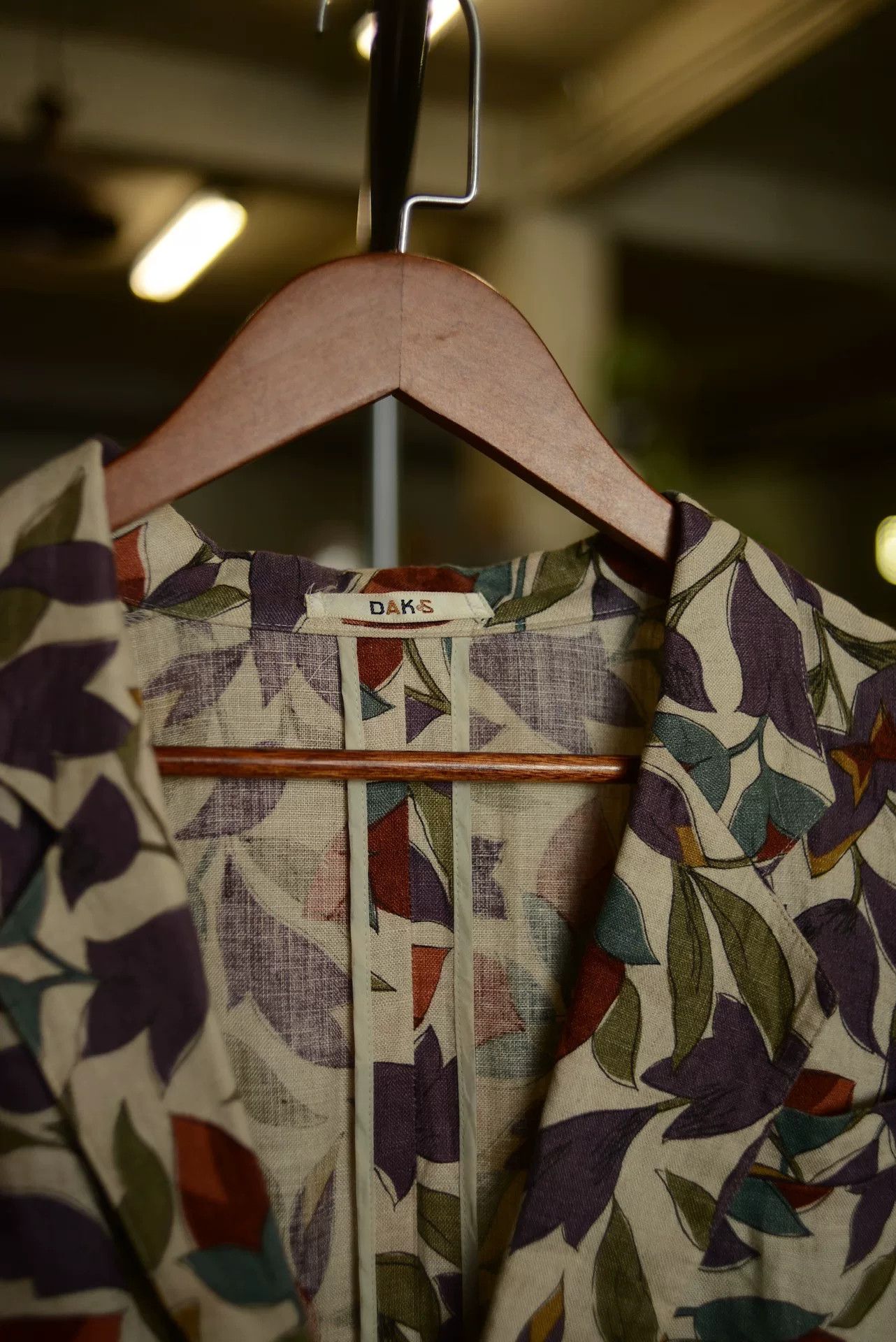 DAKS DAKS 80s British Floral Linen Blazer Size US M / EU 48-50 / 2 - 4 Thumbnail
