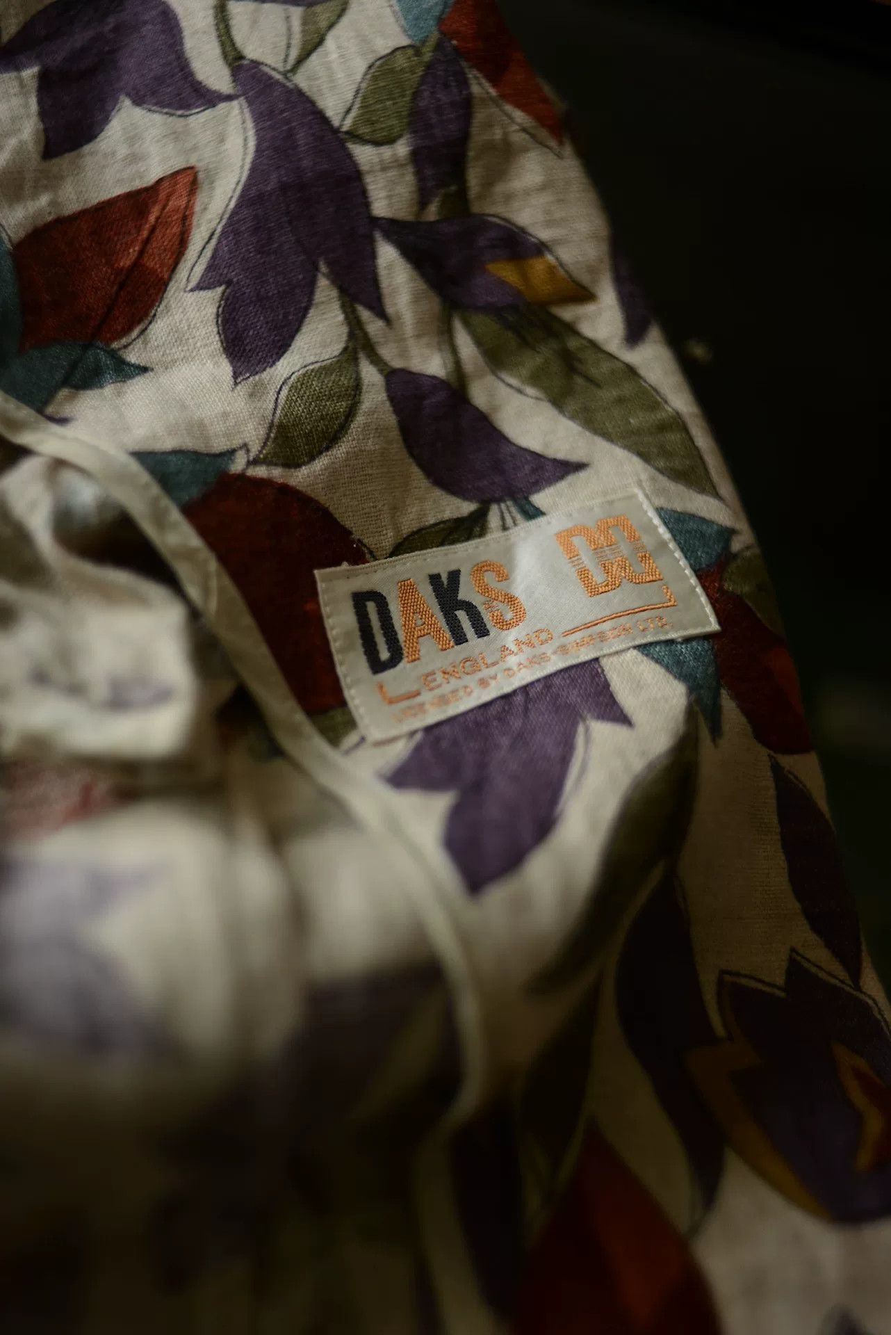 DAKS DAKS 80s British Floral Linen Blazer Size US M / EU 48-50 / 2 - 8 Thumbnail