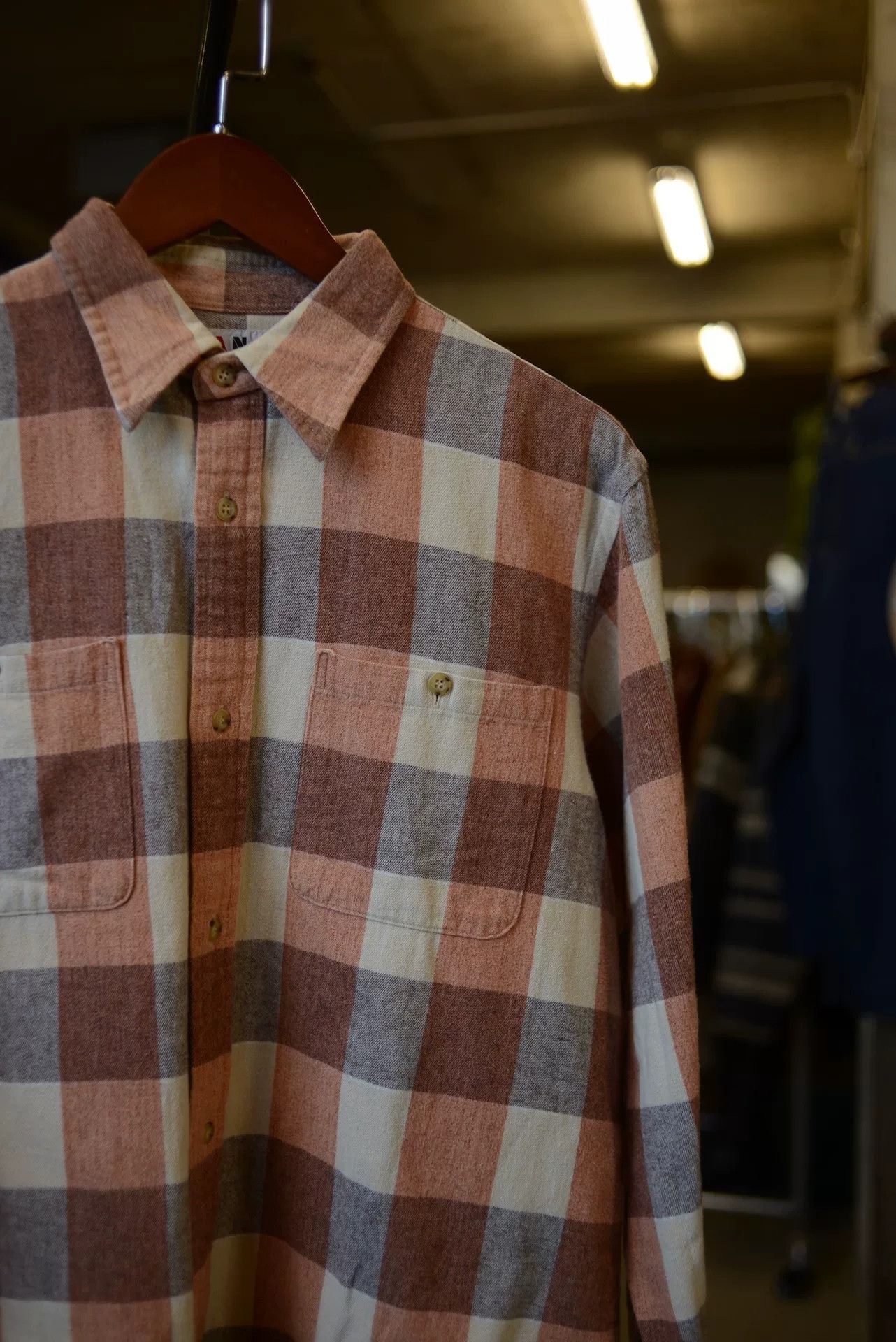 Van VAN 90s Pink Plaid Shirt Size L / US 10 / IT 46 - 4 Thumbnail