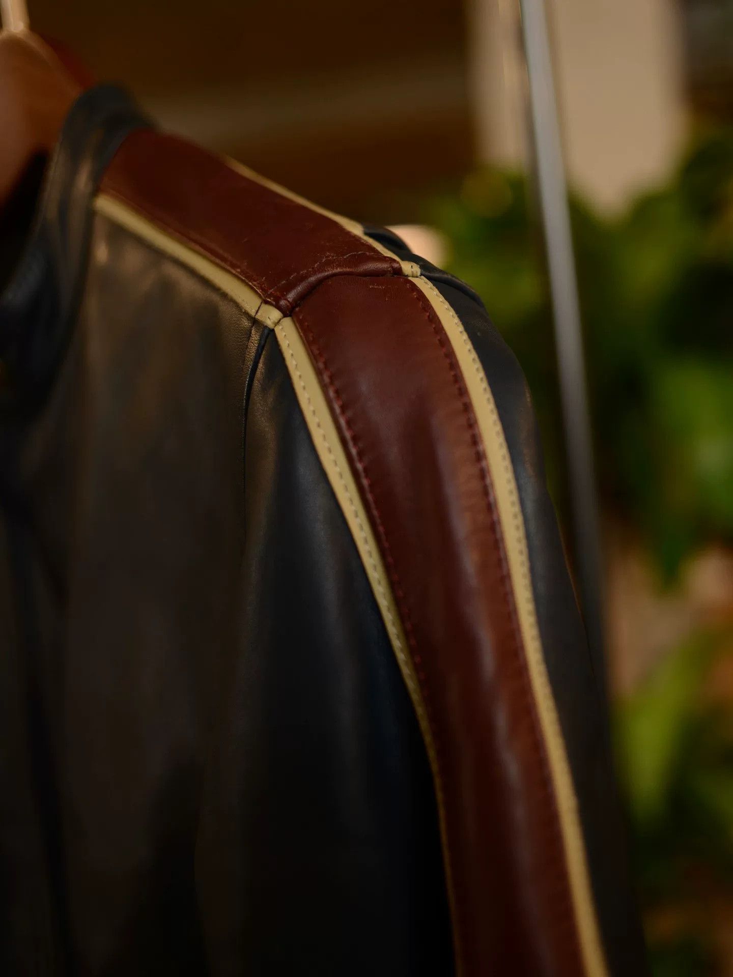 Vintage Navy Blue Racing Leather Jacket Size US S / EU 44-46 / 1 - 4 Thumbnail