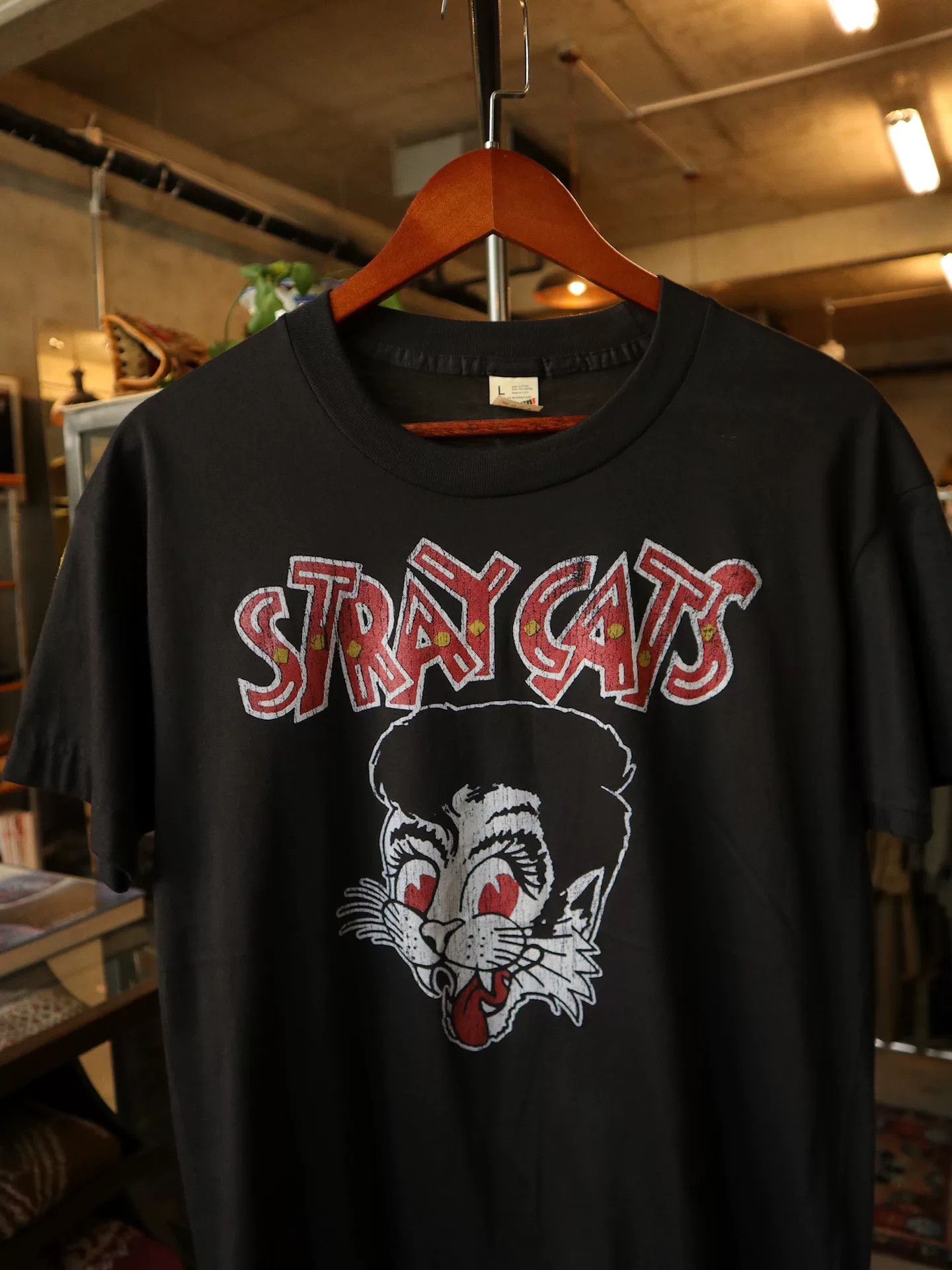 Vintage Vintage 1990s StrayCats Rockabilly Tee Size US L / EU 52-54 / 3 - 3 Thumbnail