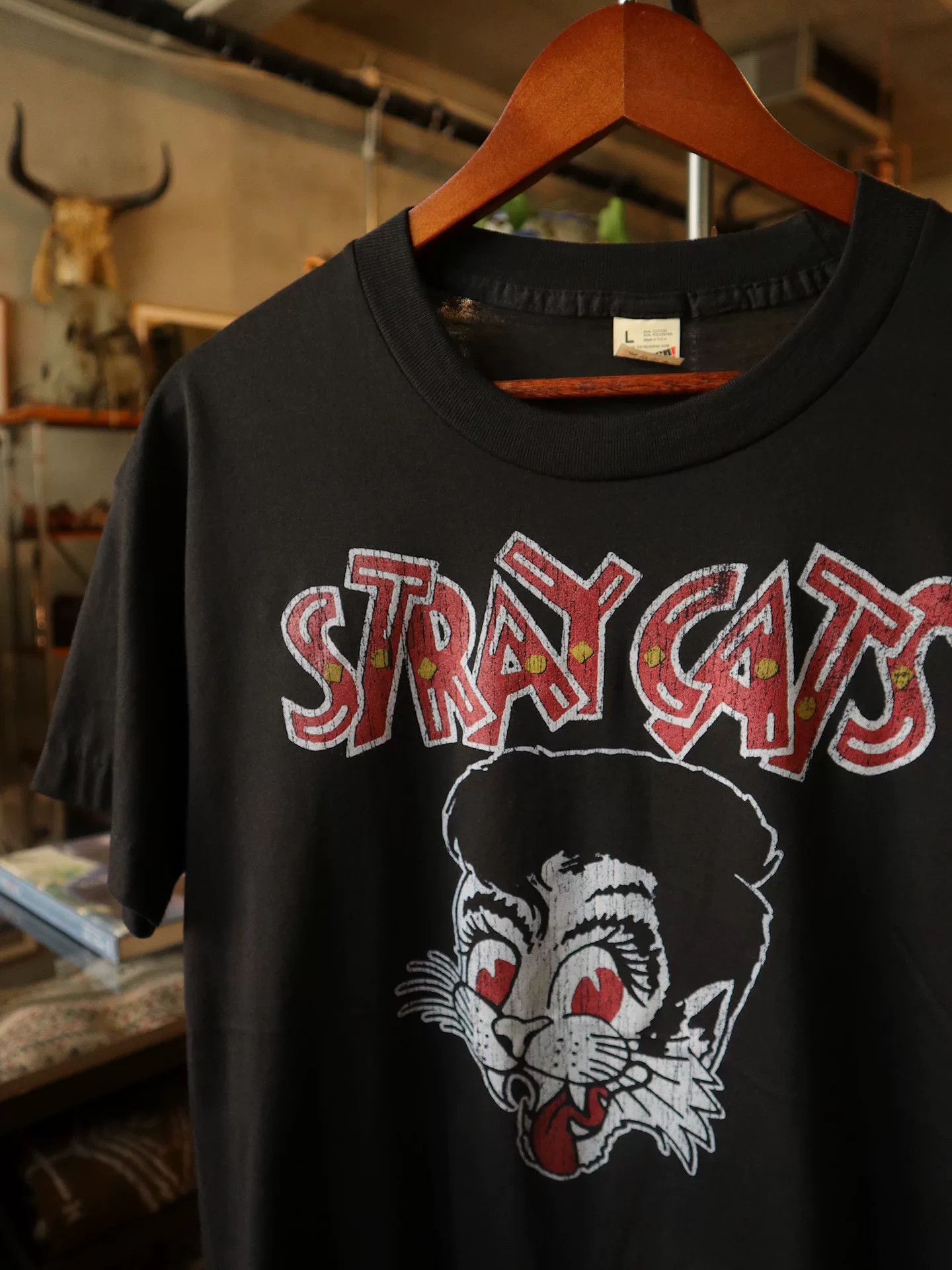 Vintage Vintage 1990s StrayCats Rockabilly Tee Size US L / EU 52-54 / 3 - 2 Thumbnail