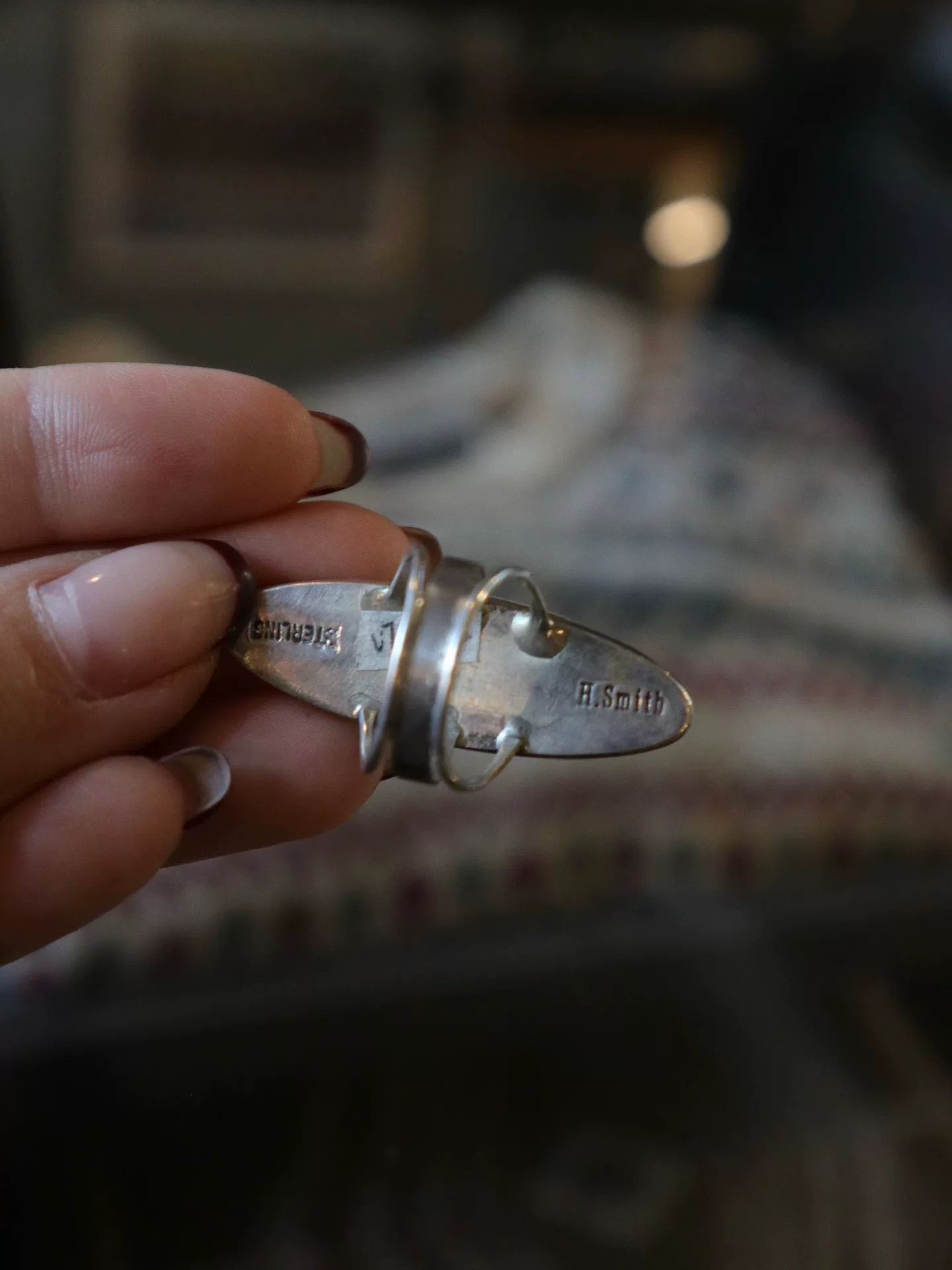 Vintage Zuni Harold Smith Silver Ring Size ONE SIZE - 6 Thumbnail
