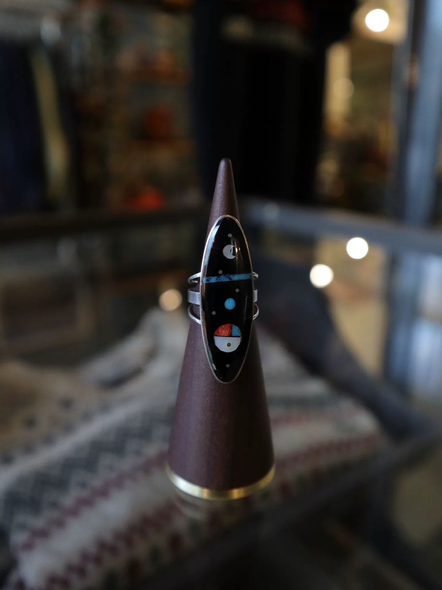 Vintage Zuni Harold Smith Silver Ring Size ONE SIZE - 4 Thumbnail