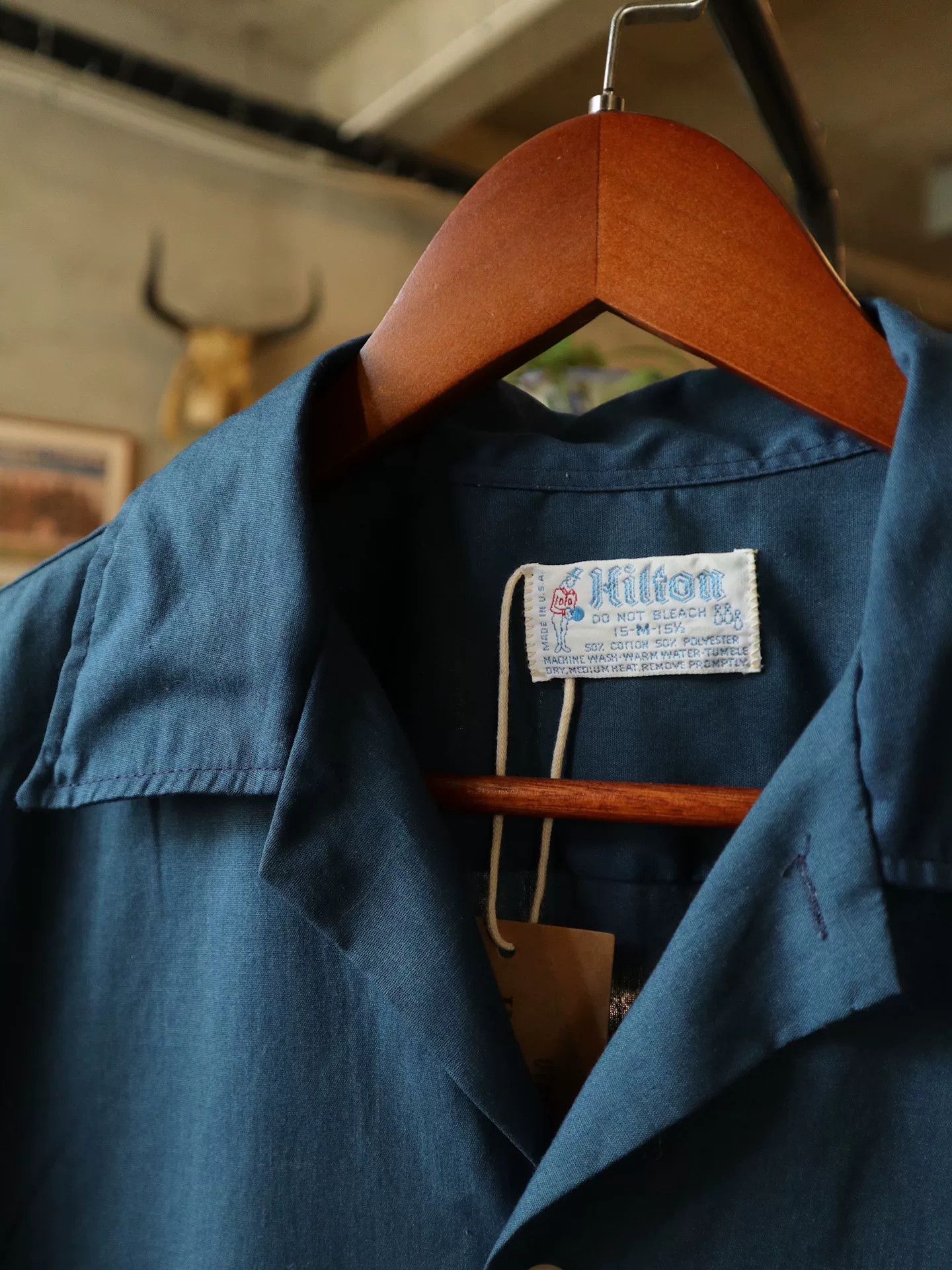 Vintage Vintage Hilton Checker Cafe Work Shirt Size US M / EU 48-50 / 2 - 4 Thumbnail