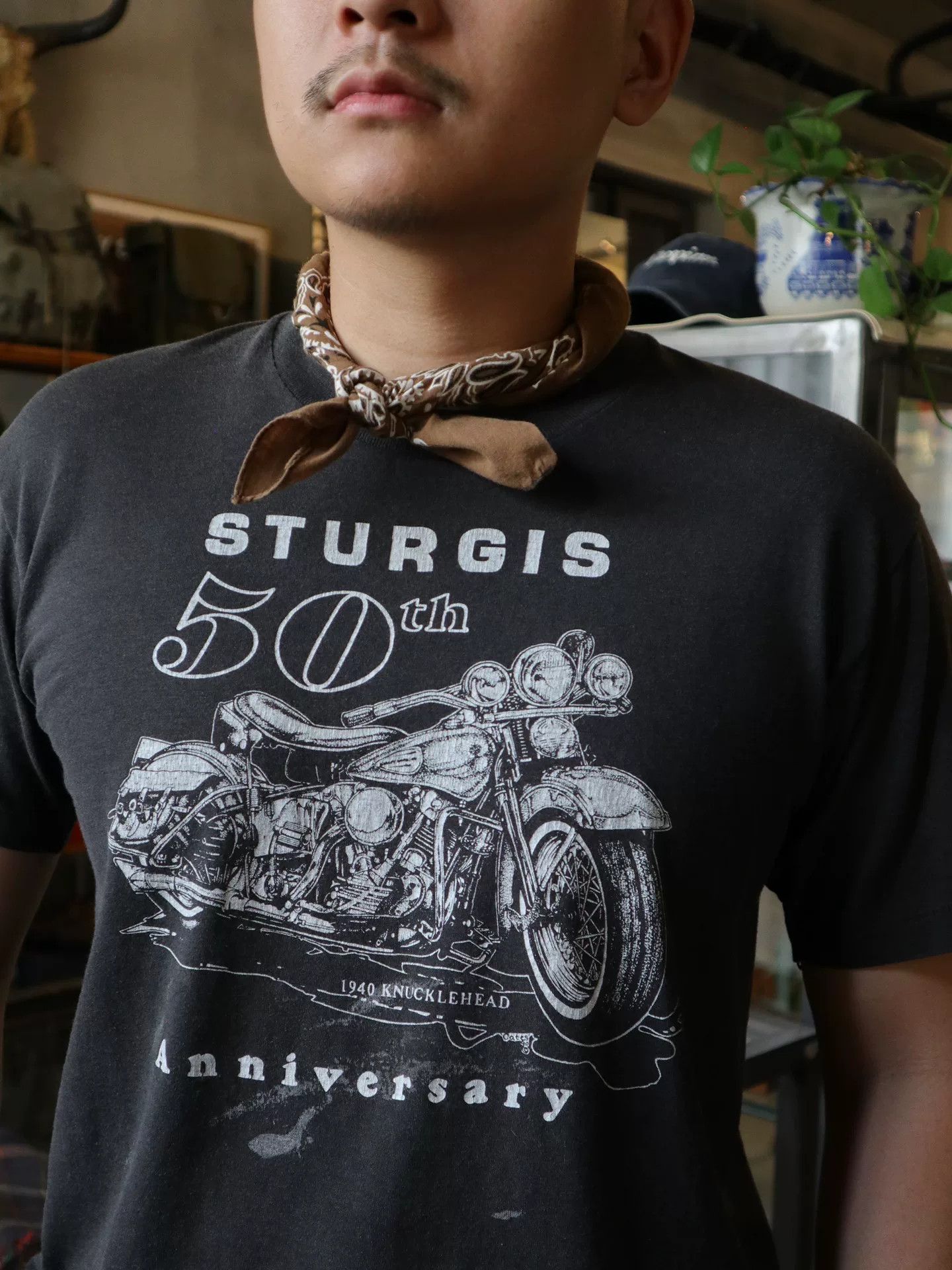 Vintage 1990s Harley Motorcycle Tee Size US M / EU 48-50 / 2 - 3 Thumbnail