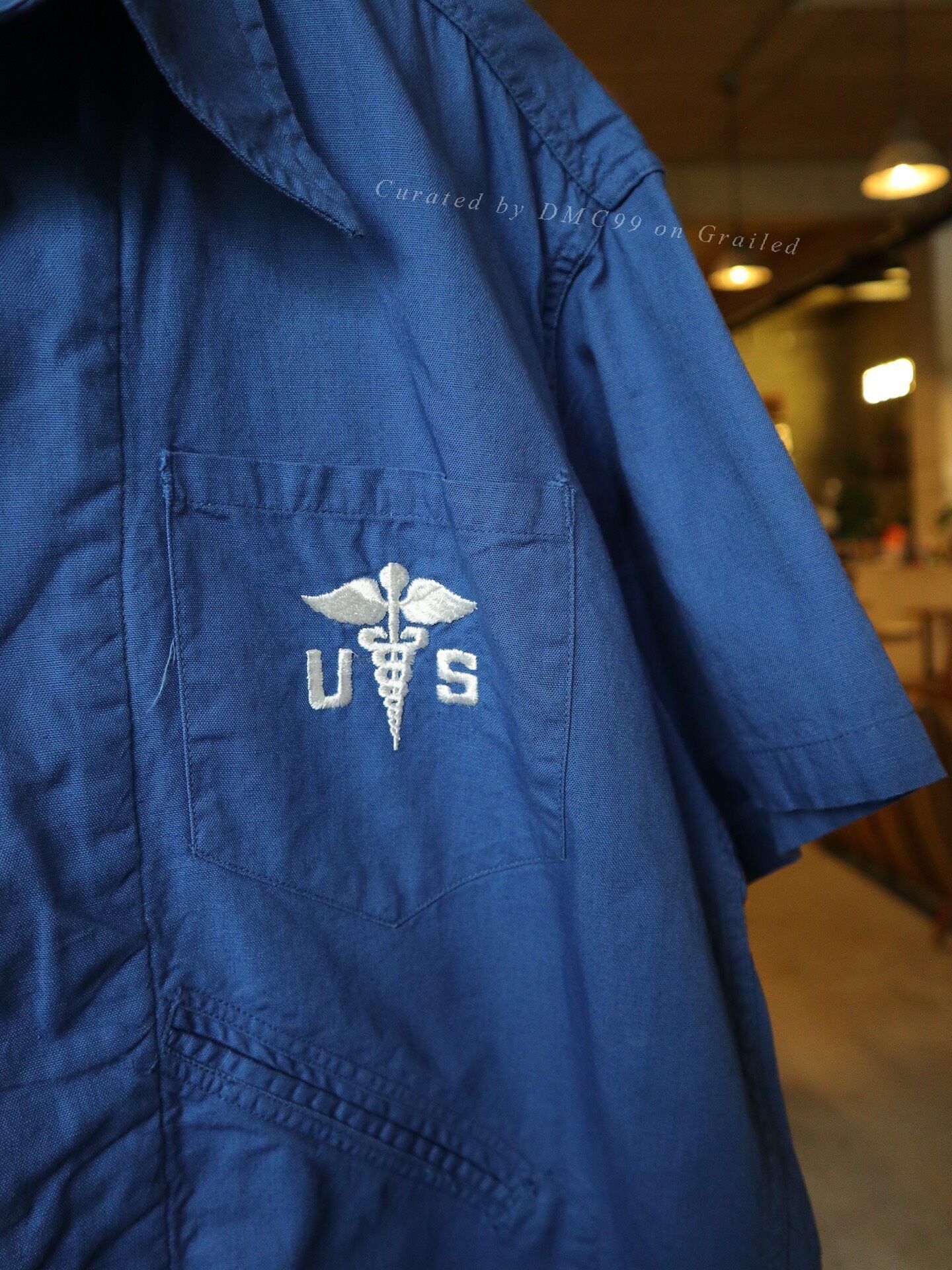 Vintage Vintage 1950s Medical Embroidered Work Shirt Size US XXL / EU 58 / 5 - 2 Thumbnail