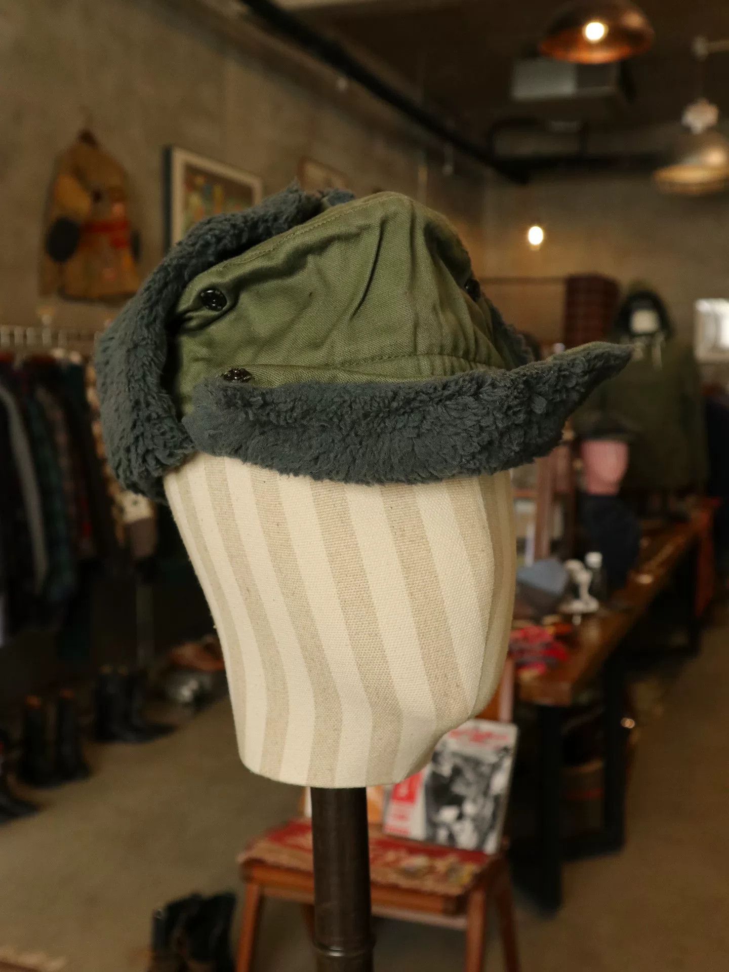 Vintage 1970s Felt Military Cap Size 56 Size ONE SIZE - 6 Thumbnail