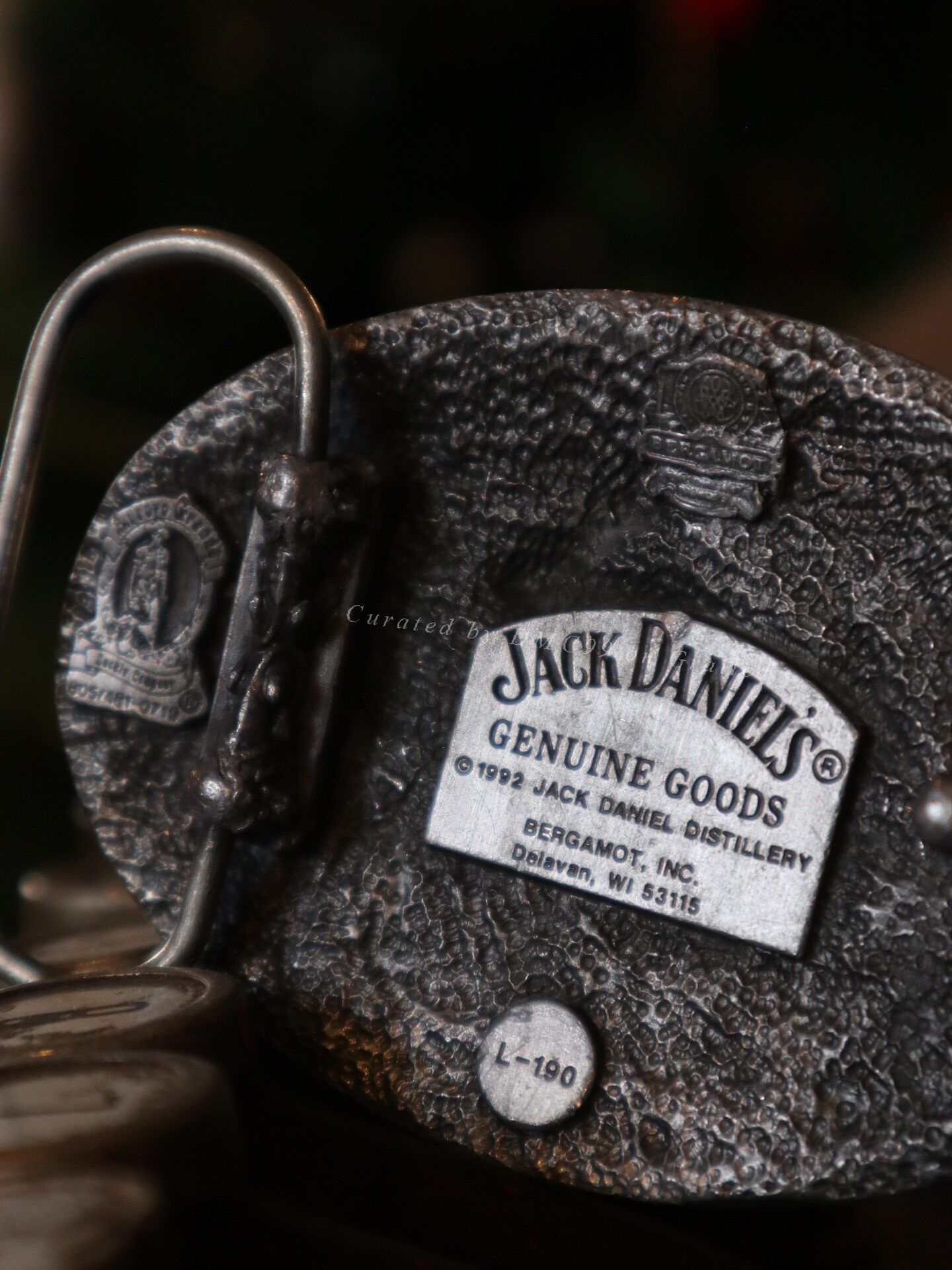 Vintage 1990s Jack Daniel's White Rabbit Belt Buckle Size ONE SIZE - 3 Thumbnail