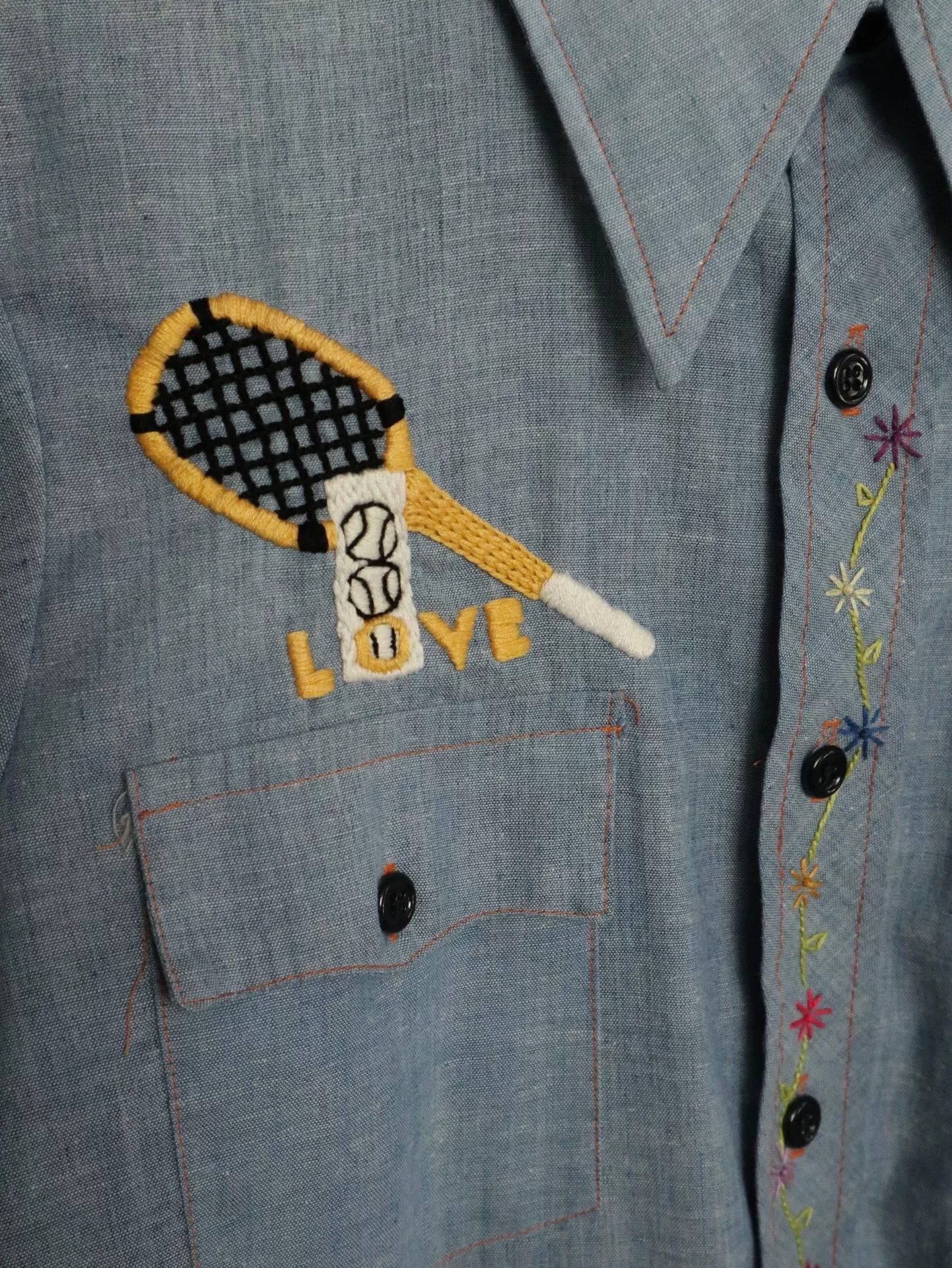 Vintage JC Penny 1970s Embroidered Shirt Size US M / EU 48-50 / 2 - 3 Thumbnail