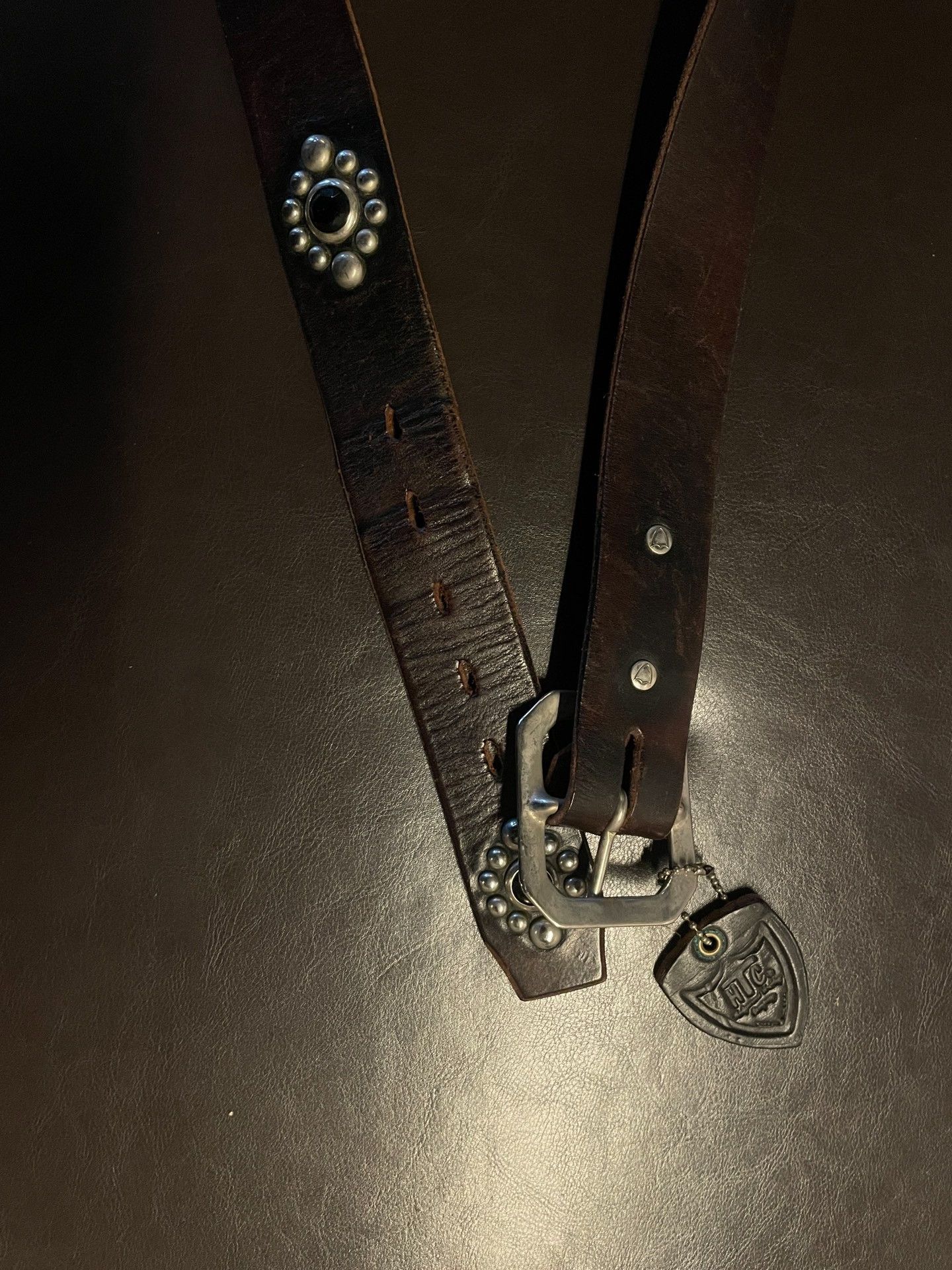 Vintage HTC Japanese-Made Black Crystal Belt 32 Size ONE SIZE - 3 Thumbnail