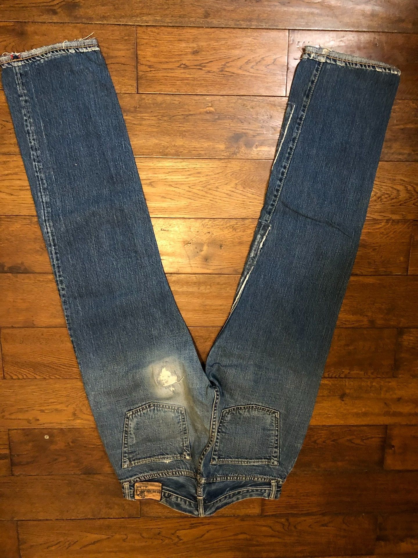 Pure Blue Japan Pure Blue Japan Distressed Patchwork Jeans Size US 40 / EU 56 - 2 Thumbnail