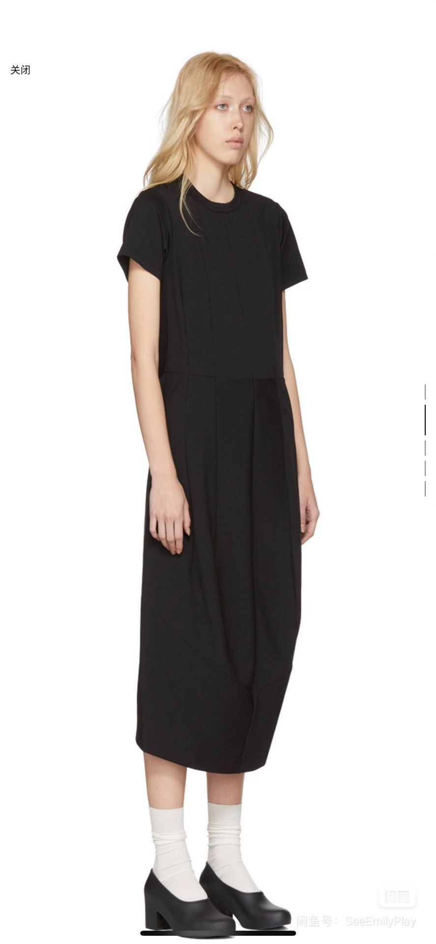 Comme des Garcons COMME DES GARÇONS Black Box Pleat T-Shirt Dress Size XS / US 0-2 / IT 36-38 - 2 Thumbnail