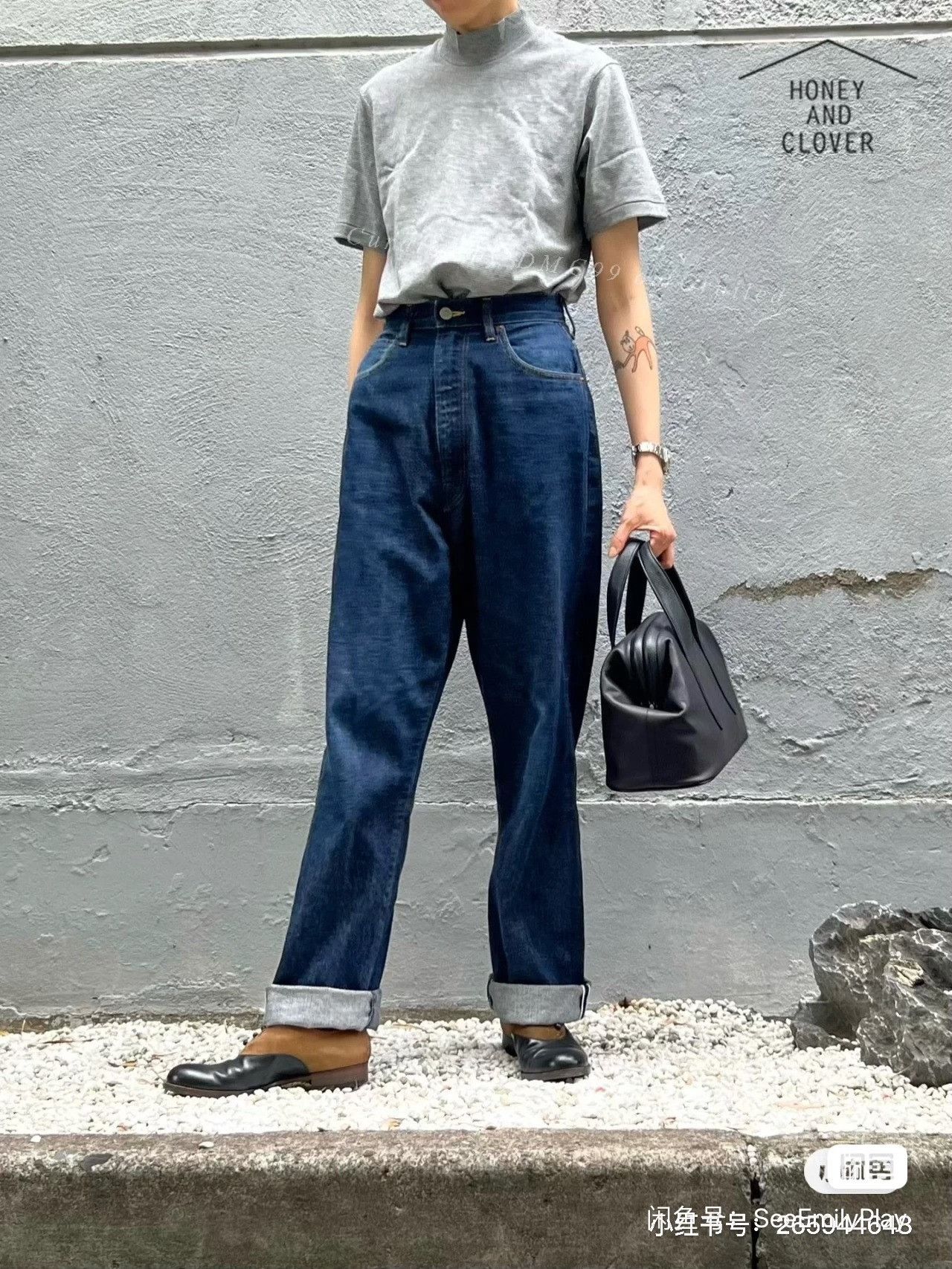 ANATOMICA Anatomica Marilyn 618 Loose Wide-Leg Jeans Size 25" / US 0 / IT 36 - 3 Thumbnail