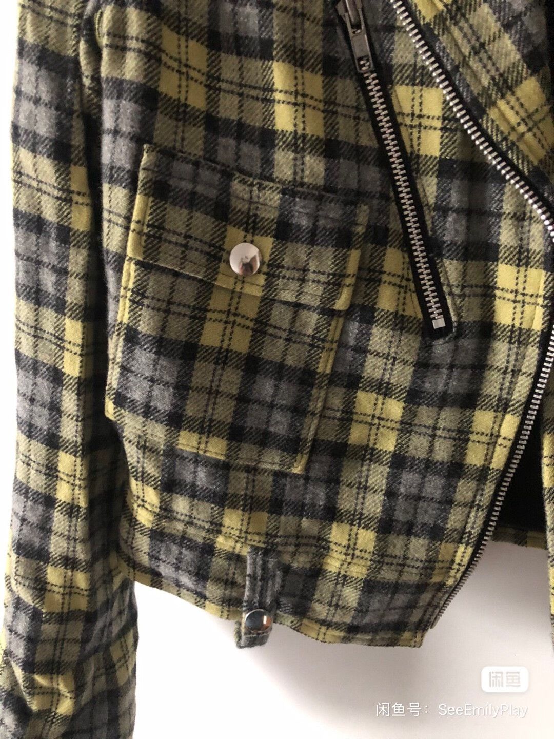Comme des Garcons CDG Comme des Garcons Plaid Biker Jacket S Size S / US 4 / IT 40 - 2 Thumbnail