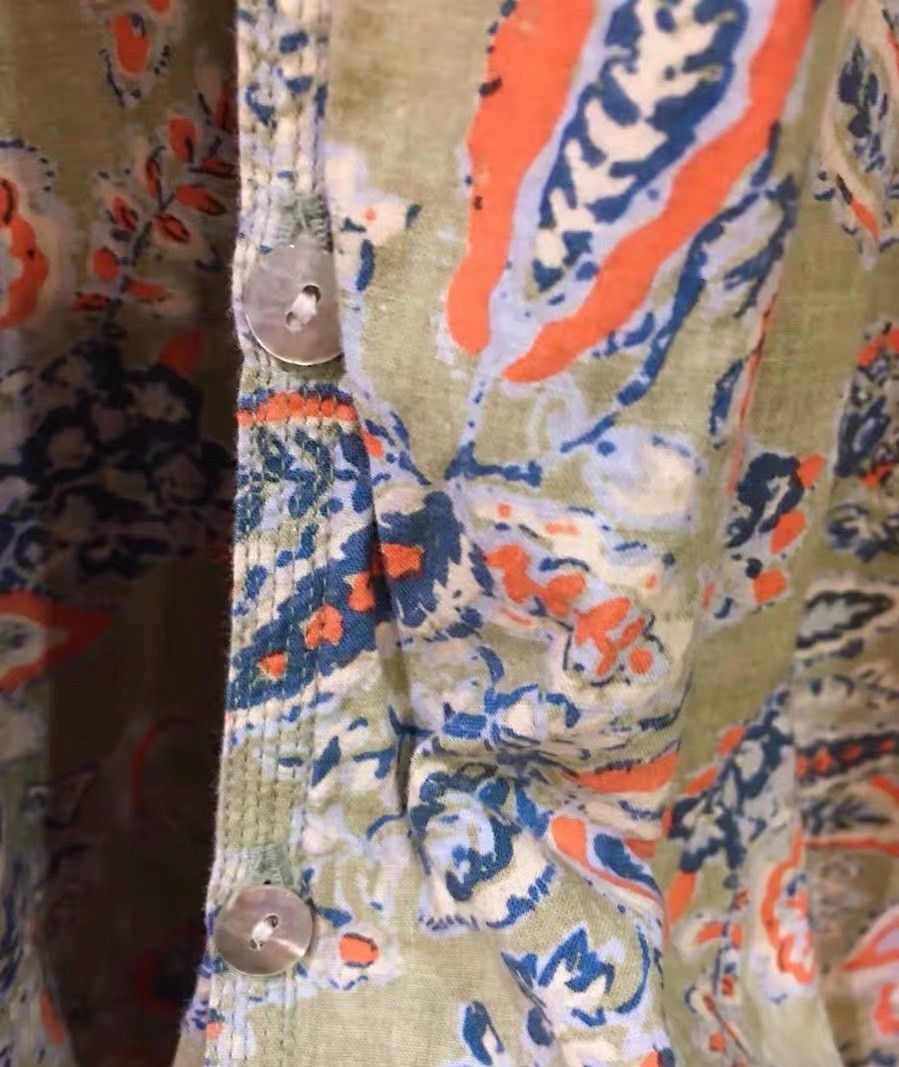45rpm 45rpm Grass Green Plant Print Shirt Size L / US 10 / IT 46 - 6 Thumbnail